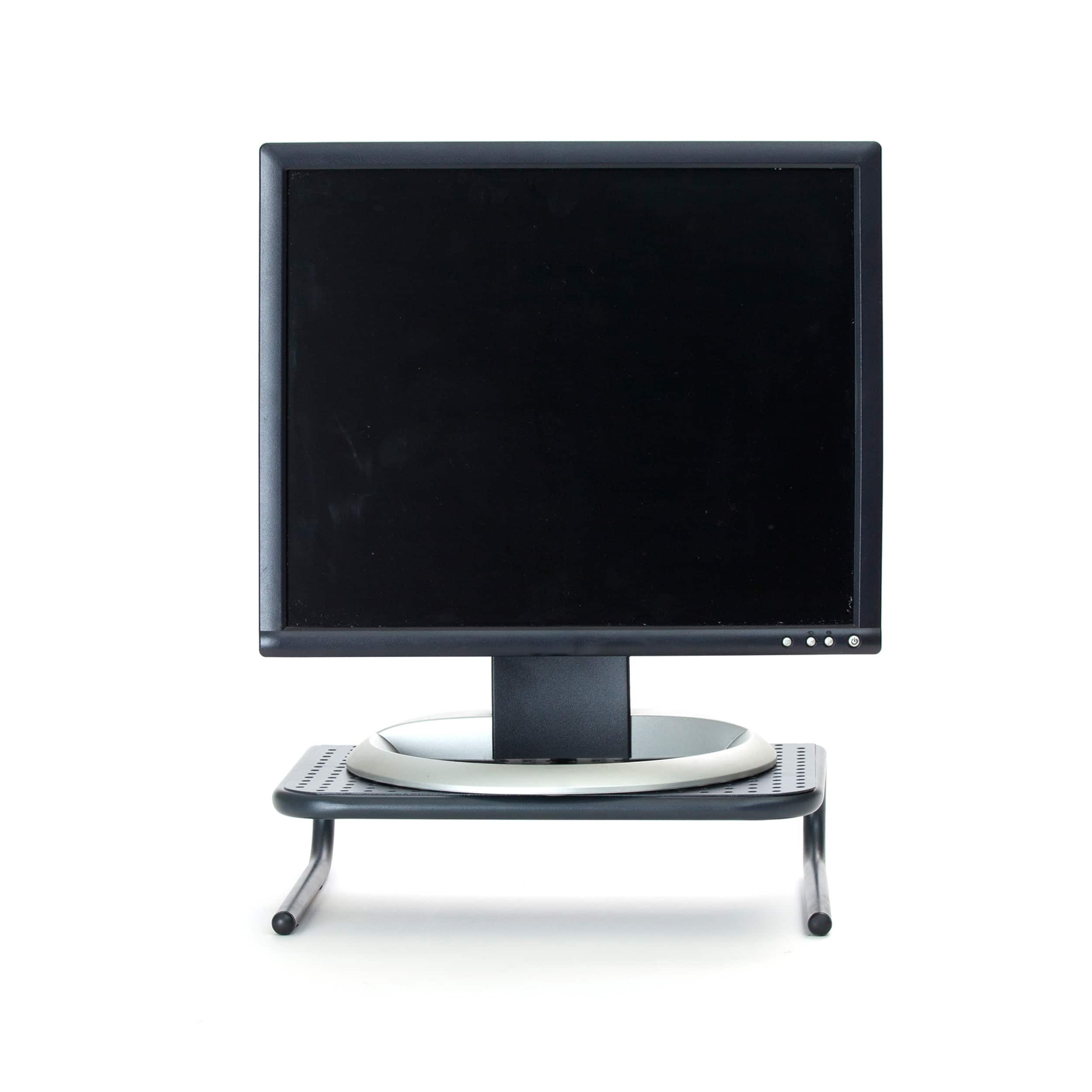 Mind Reader Black Metal Monitor Stand