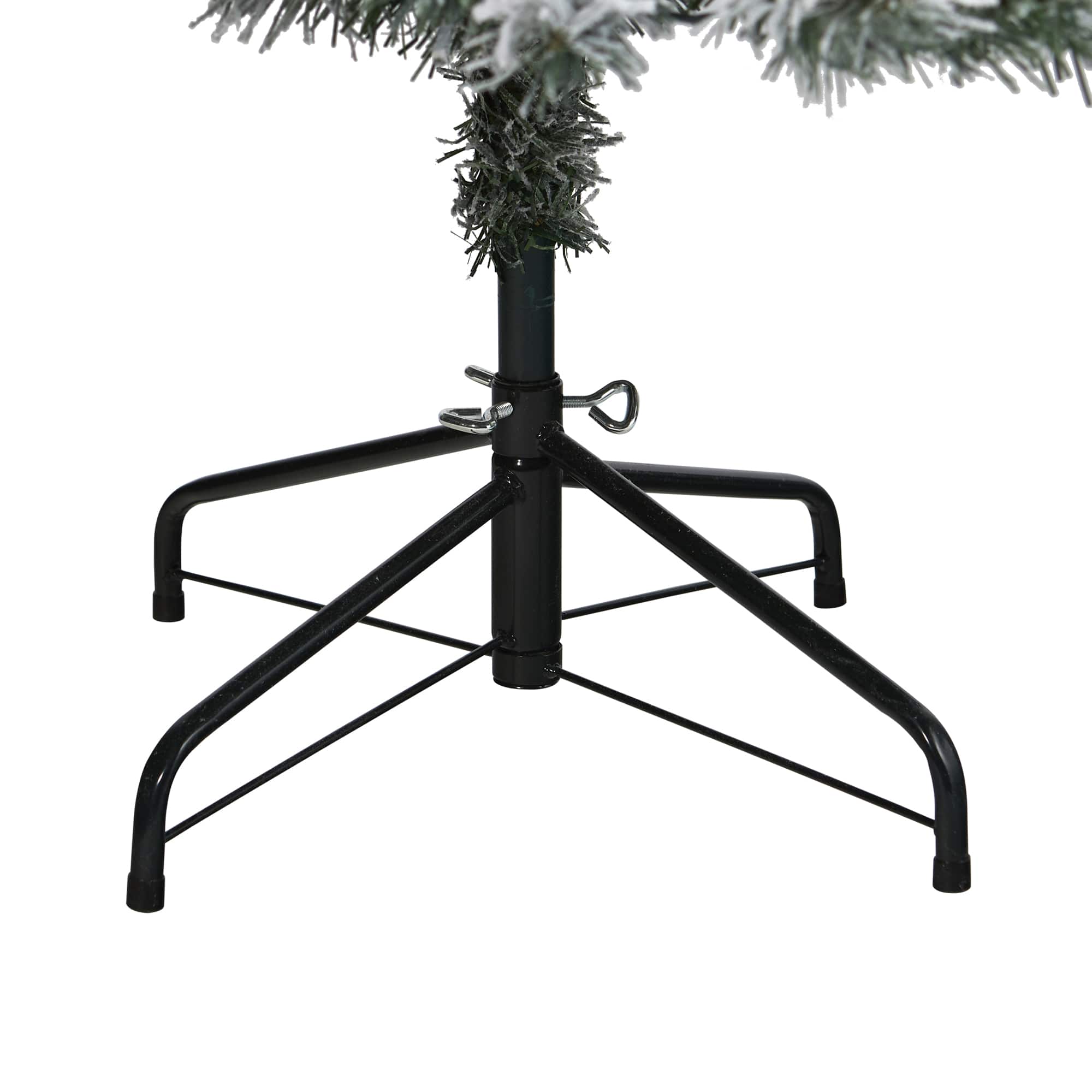 6ft. Pre-lit Flocked Rock Springs Spruce Artificial Christmas Tree with Clear LED Lights