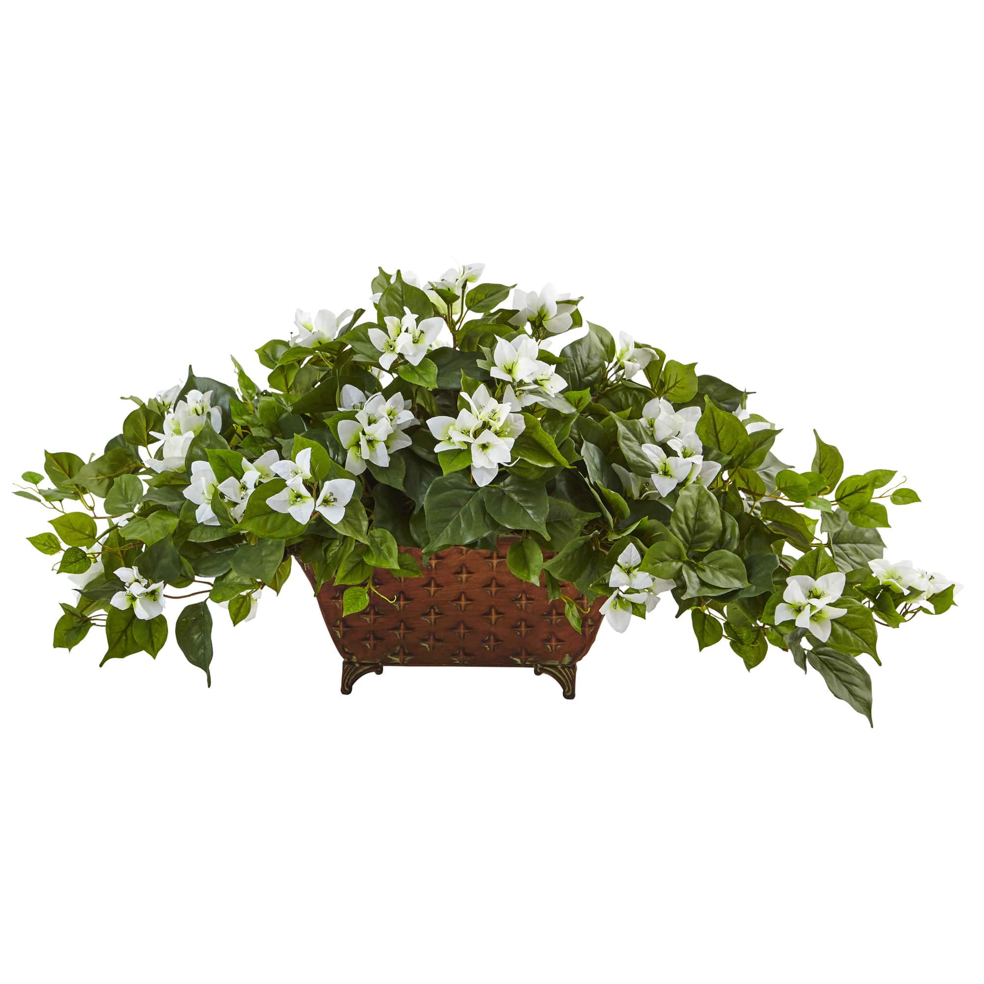17" Bougainvillea in Metal Planter
