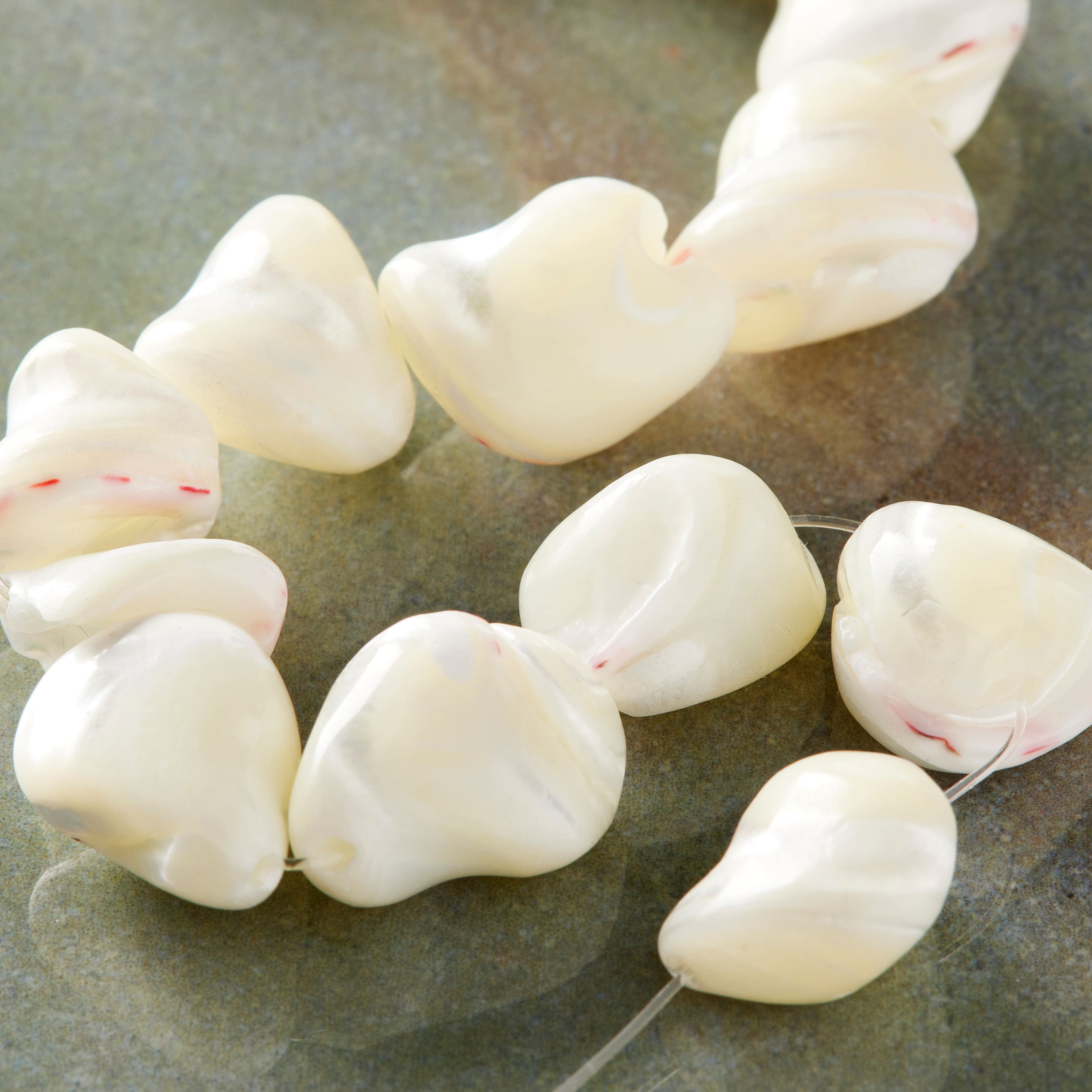 Natural White Mother of Pearl Swirl Beads, 7mm by Bead Landing&#x2122;