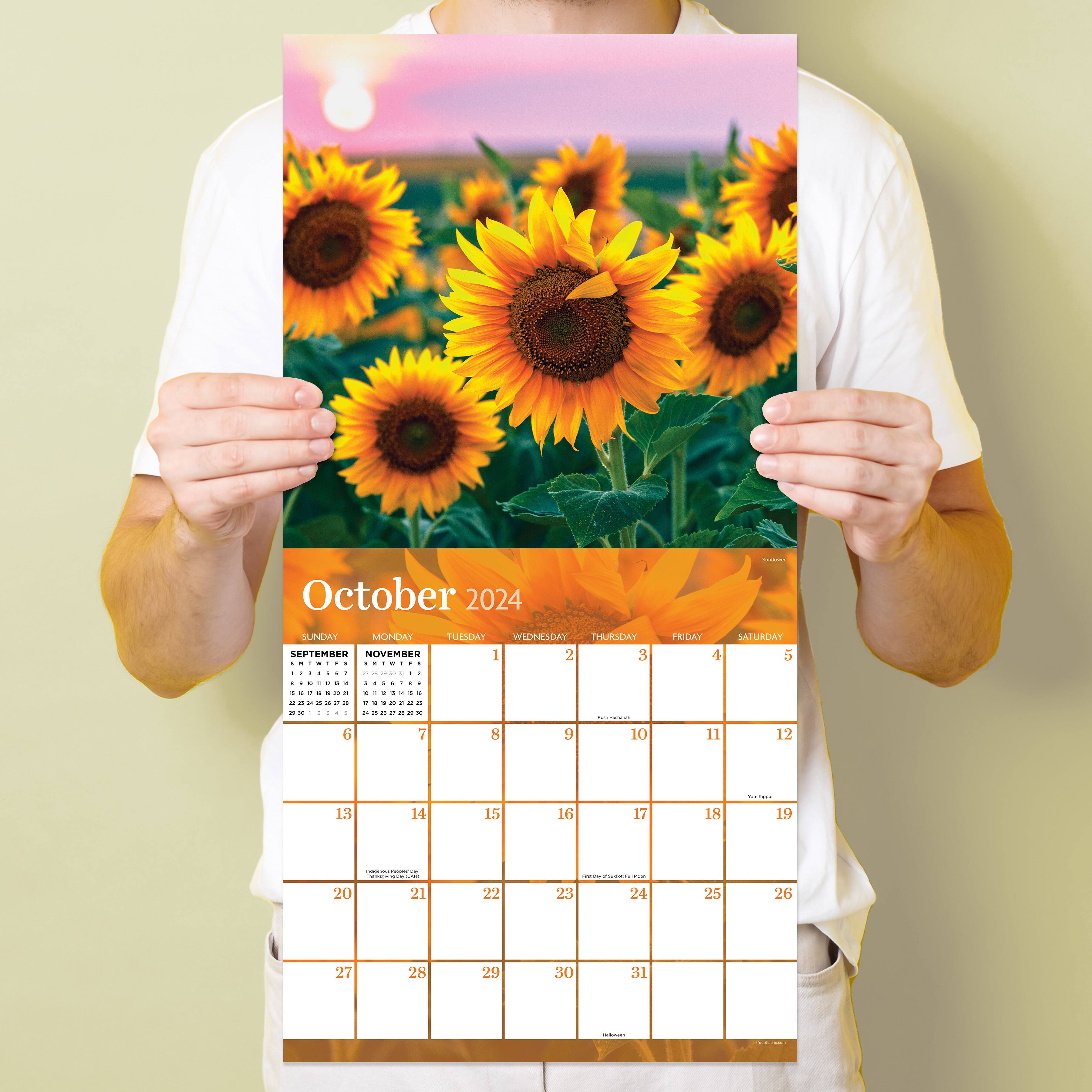 TF Publishing 2024 Flowers Wall Calendar