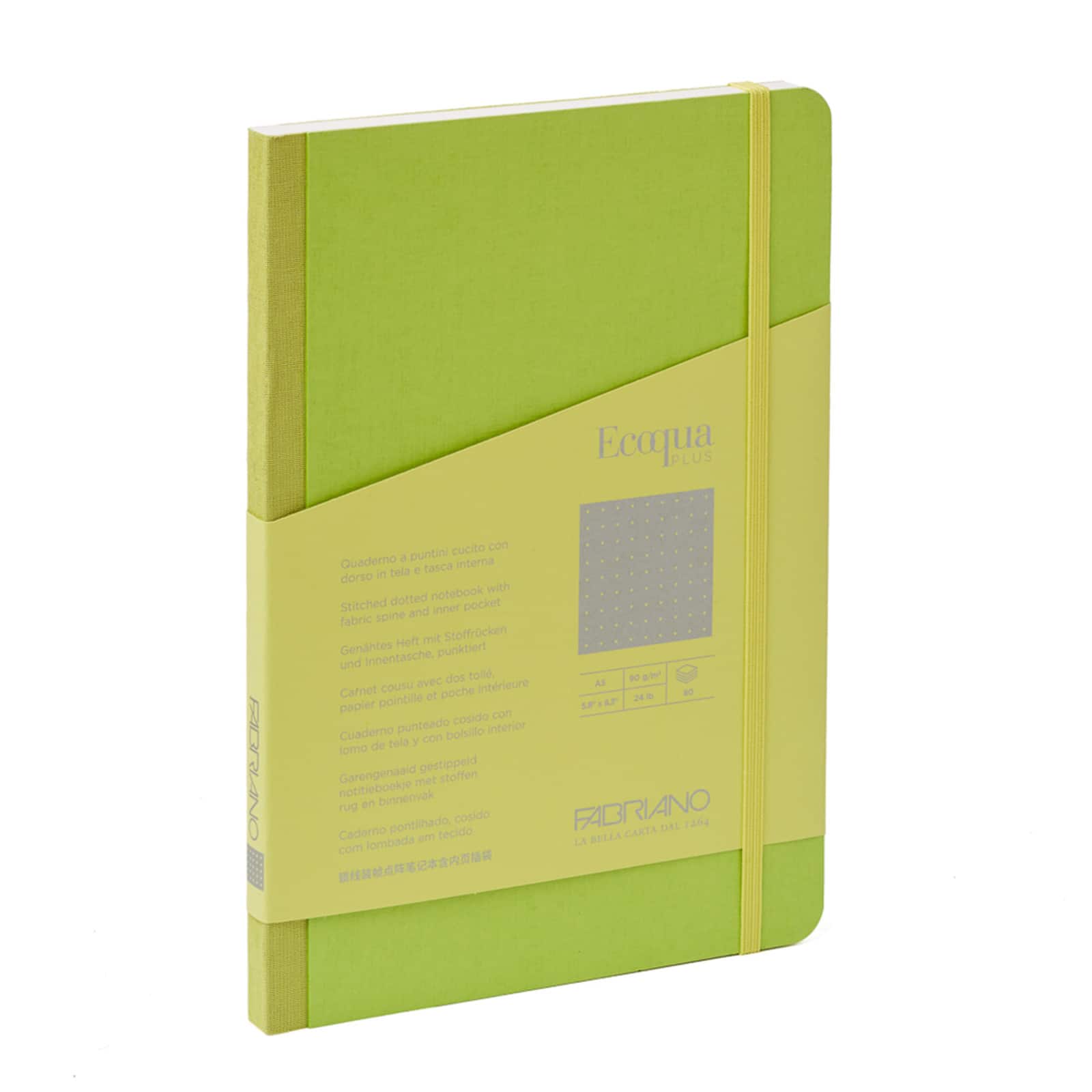 Fabriano® Ecoqua Plus A5 Dotted Fabric-Bound Notebook