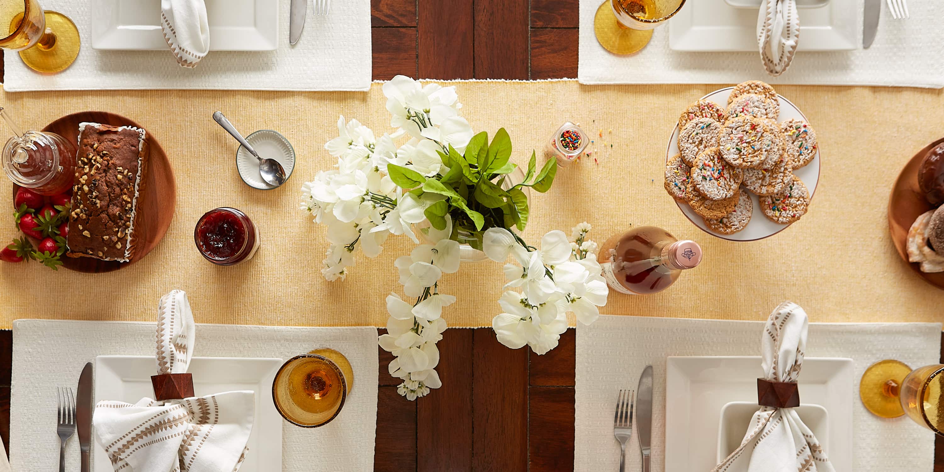 DII® 72" Chambray Ribbed Cotton Table Runner