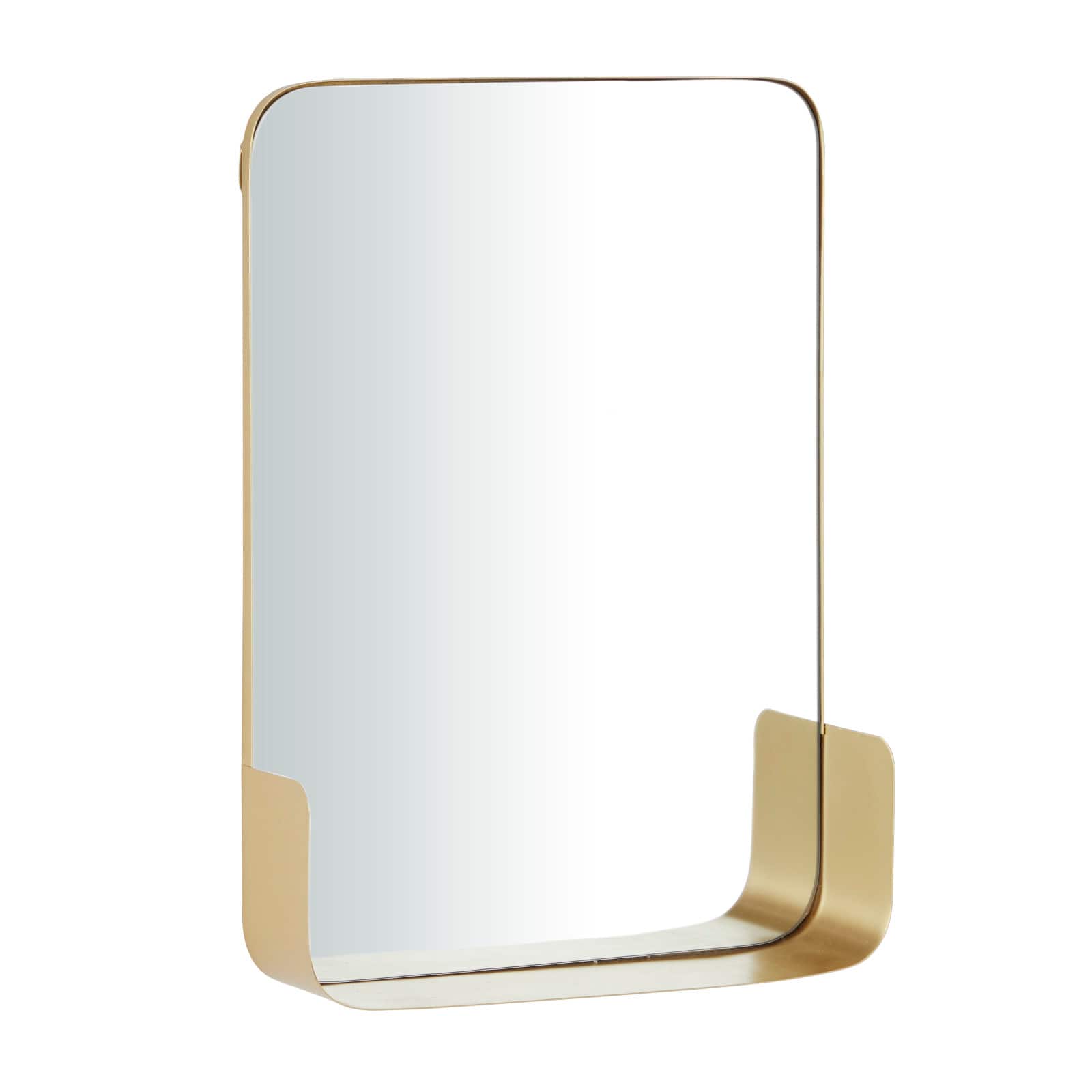 Gold Metal Modern Wall Mirror, 16&#x22; x 4&#x22; x 22&#x22;