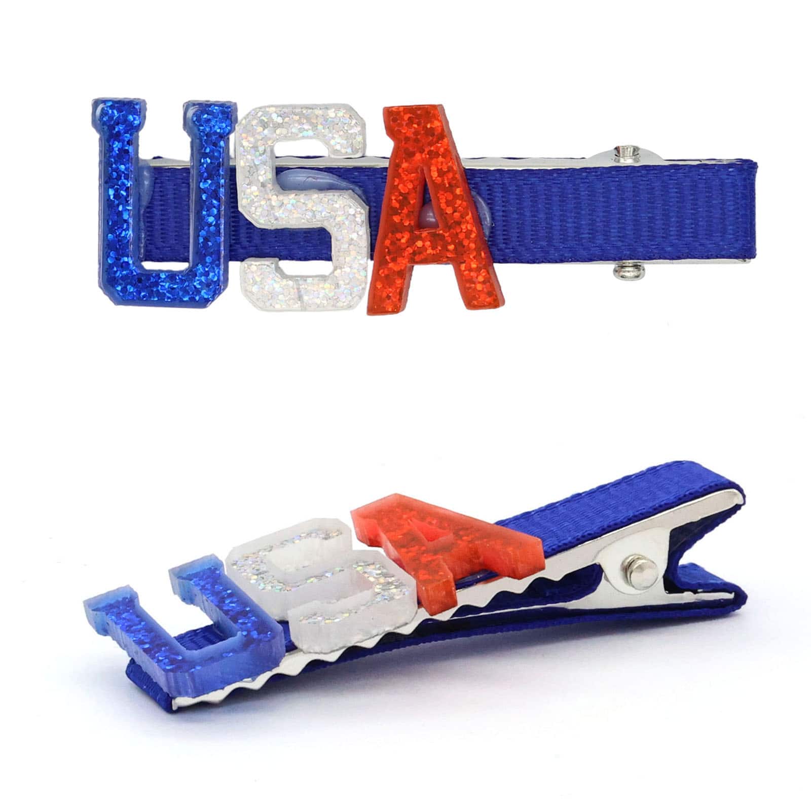 Adult Red, White &#x26; Blue Hair Clips by Celebrate It&#x2122;