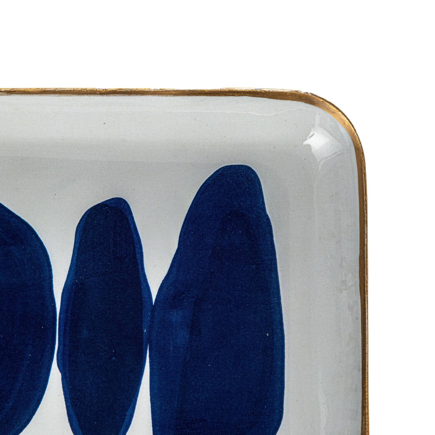 Hello Honey® Floral & Abstract Print Enameled Metal Tray, 2ct.