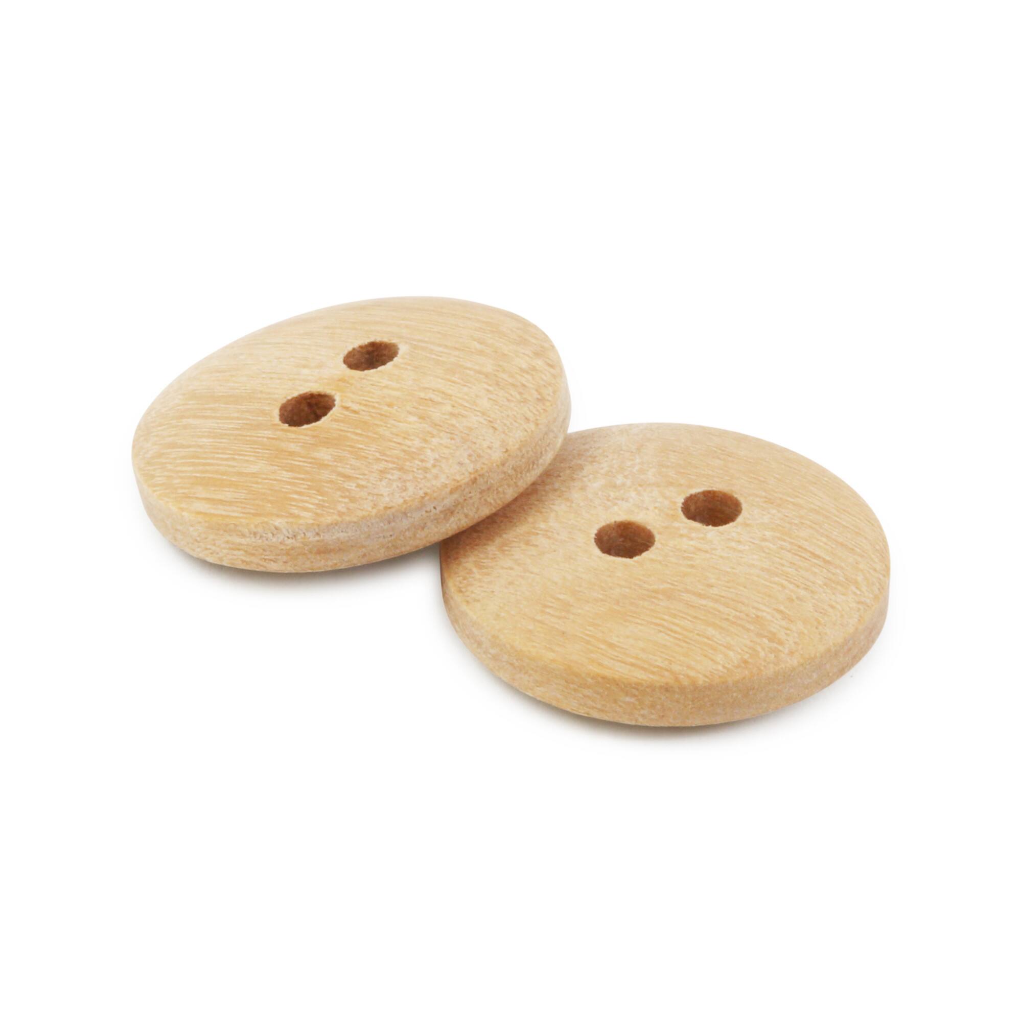 Dritz® 15mm Beige-Camel Sustainable Wood Round Button, 12ct.