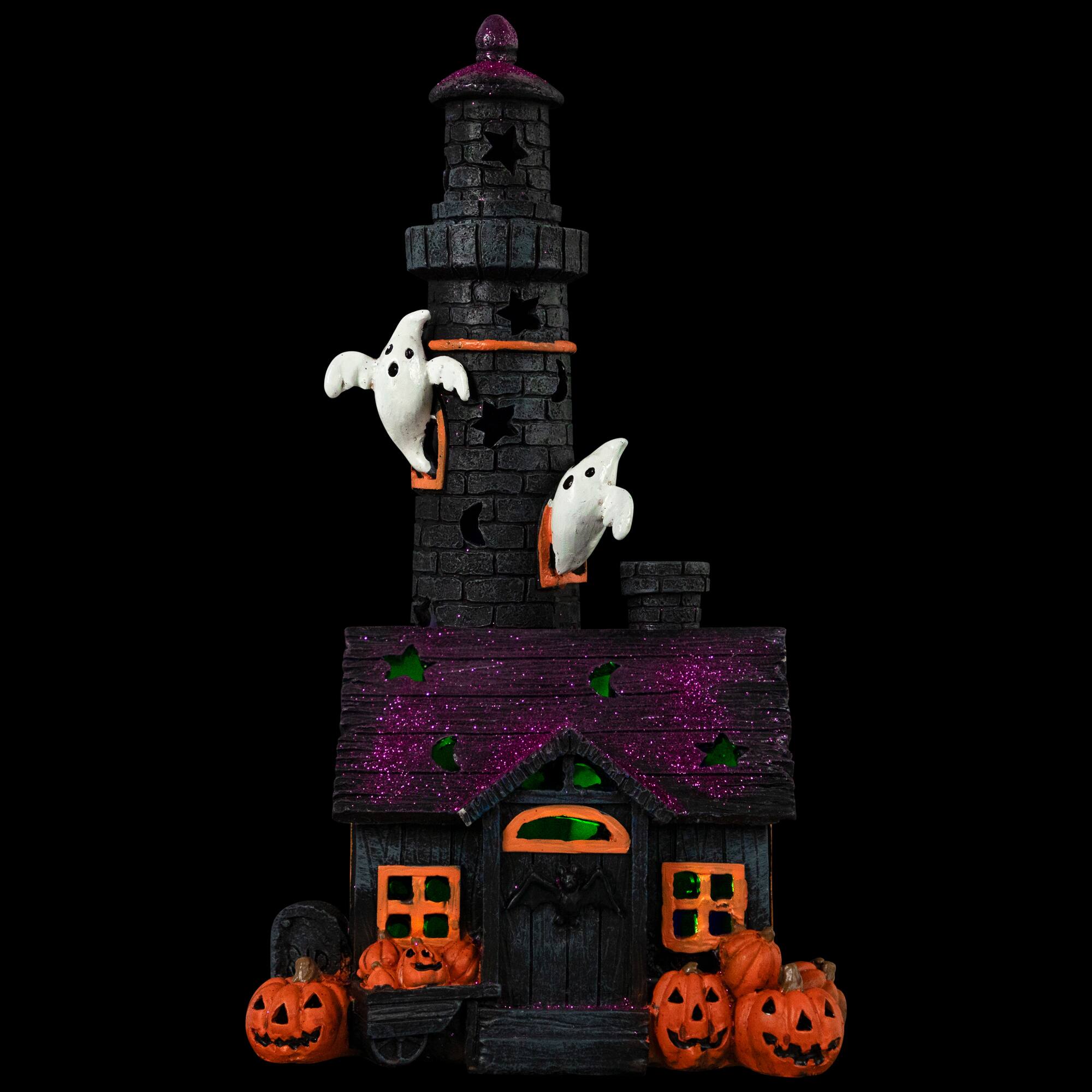 12" LED Lighted Haunted House Halloween Decoration