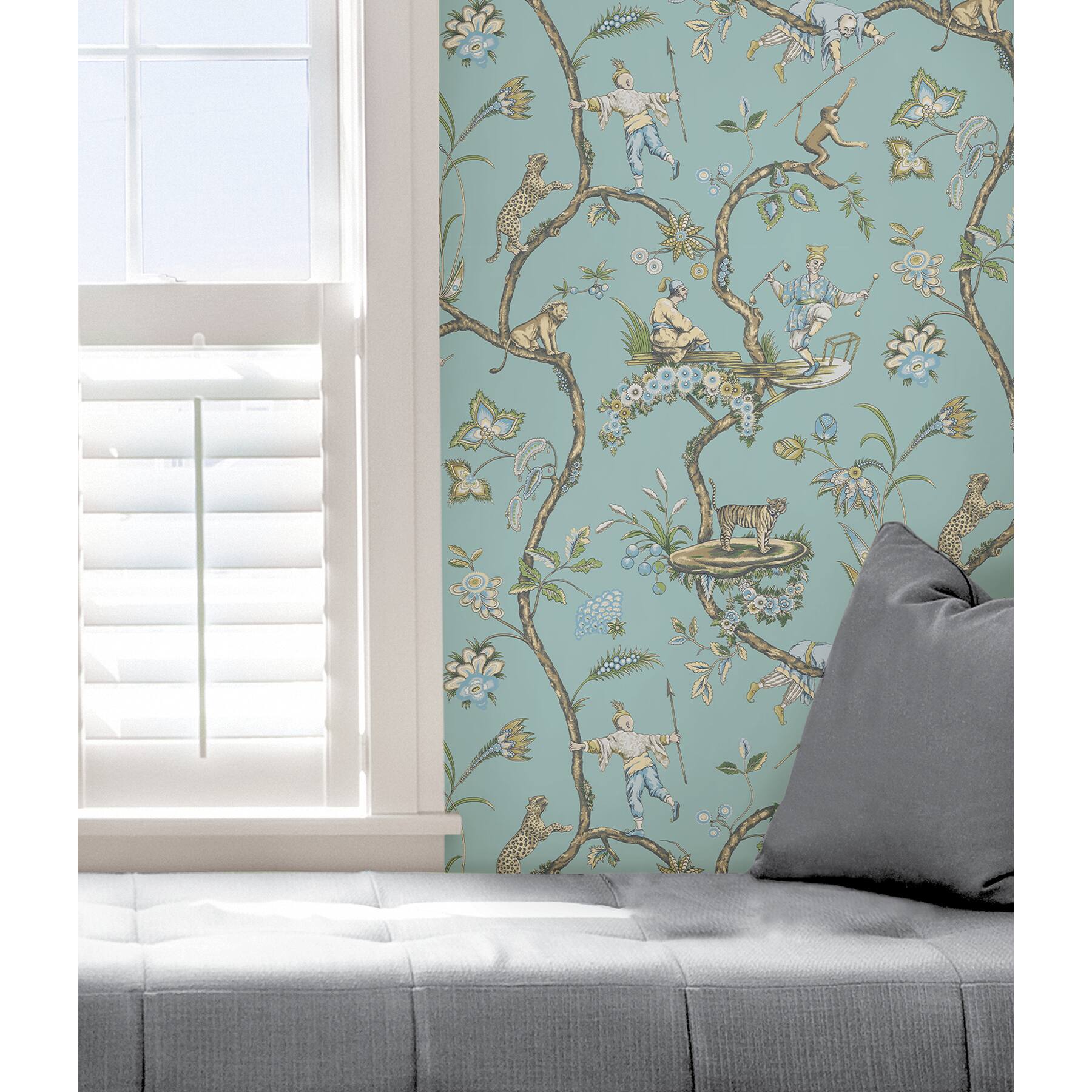 Wallpops Robin Egg Chinoise Exotique Scalamandre Self Adhesive Wallpaper