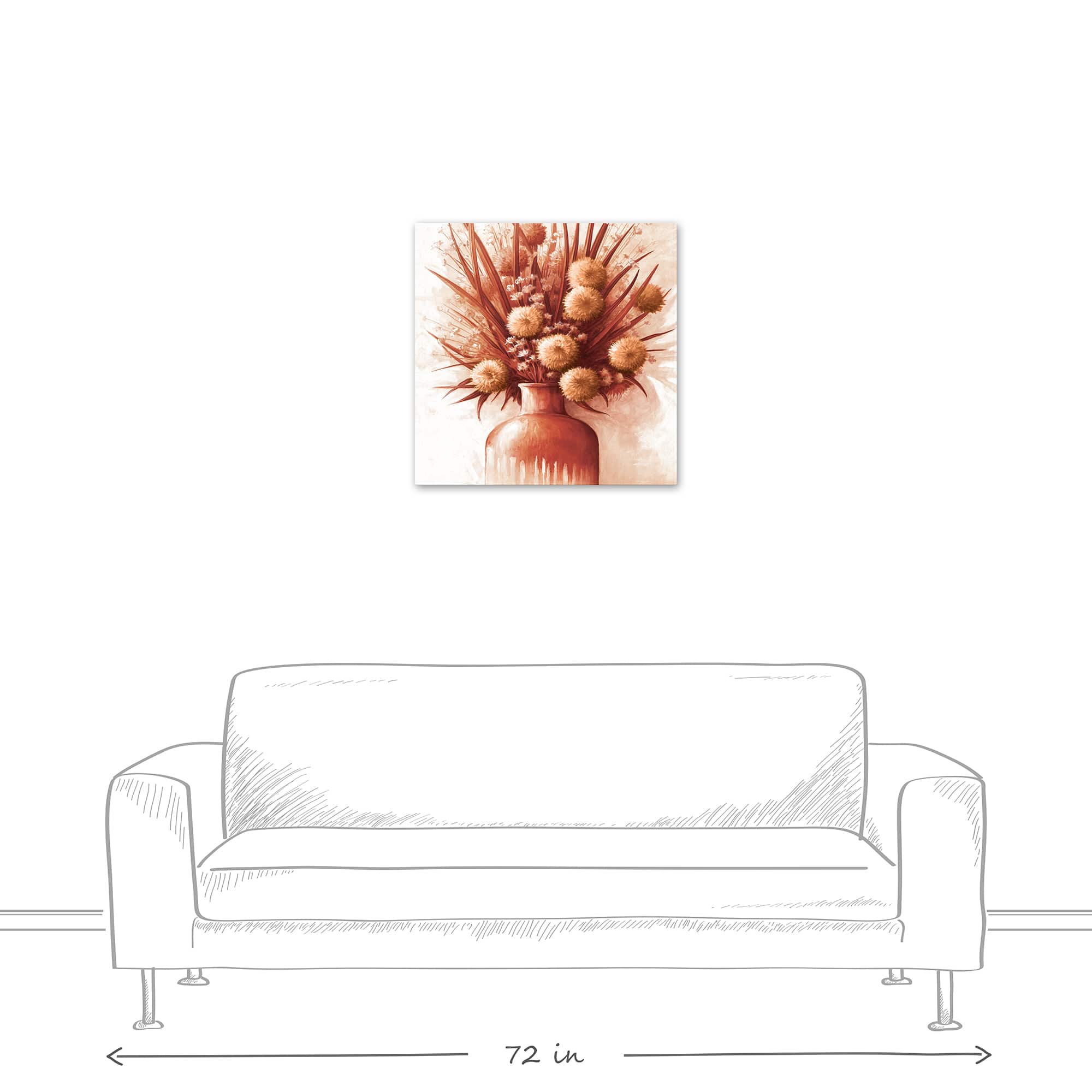 Terracotta Bouquet Canvas Wall Art