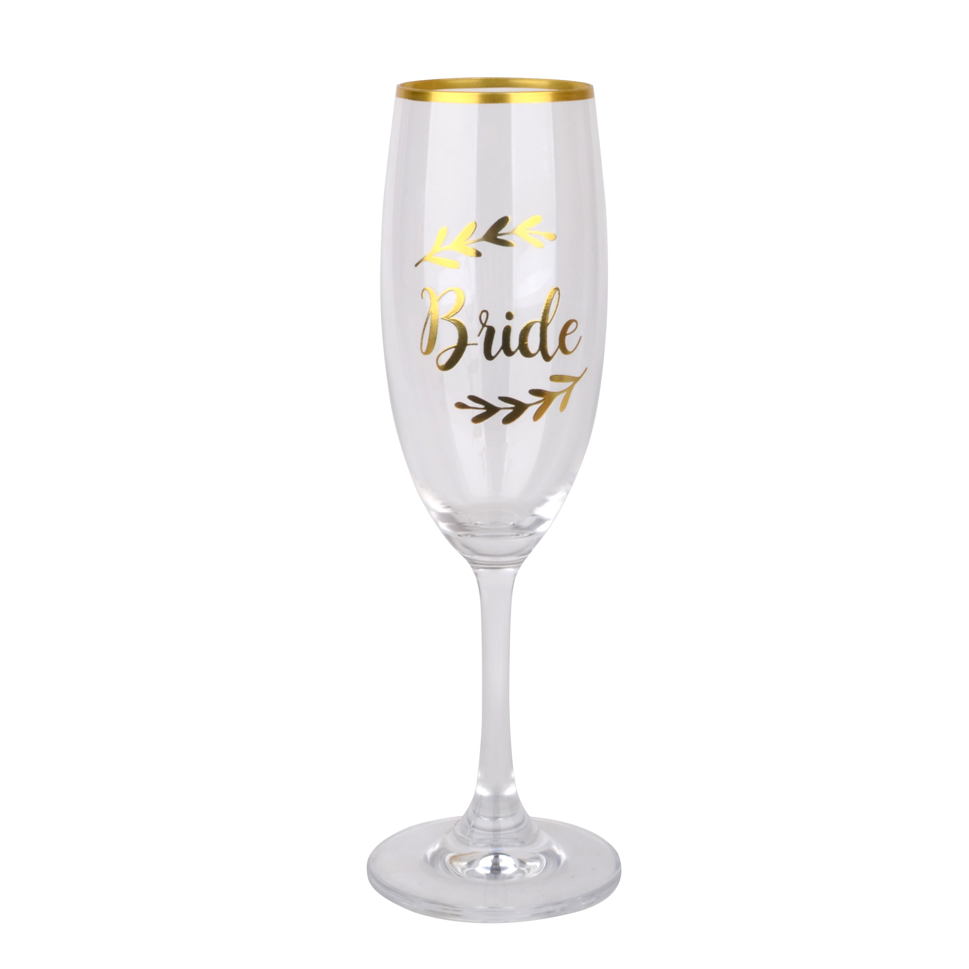 6 Pack: Gold Bride Toasting Flute by Celebrate It&#x2122;