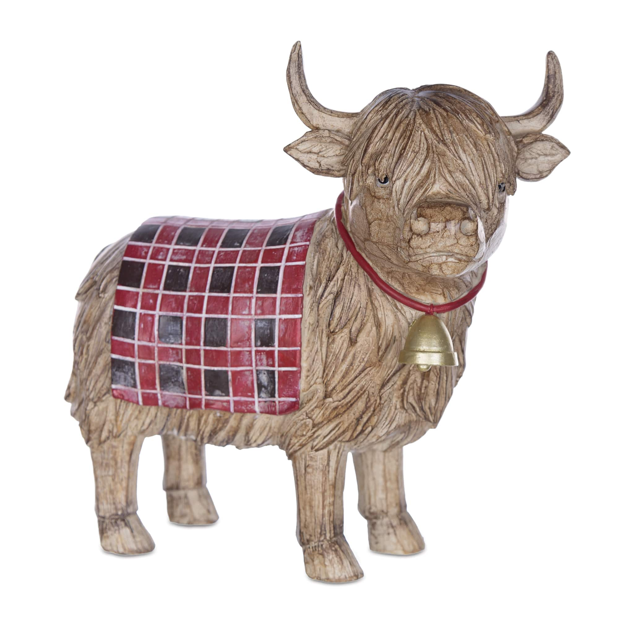 7.75&#x22; Winter Highland Cow Figurines Set