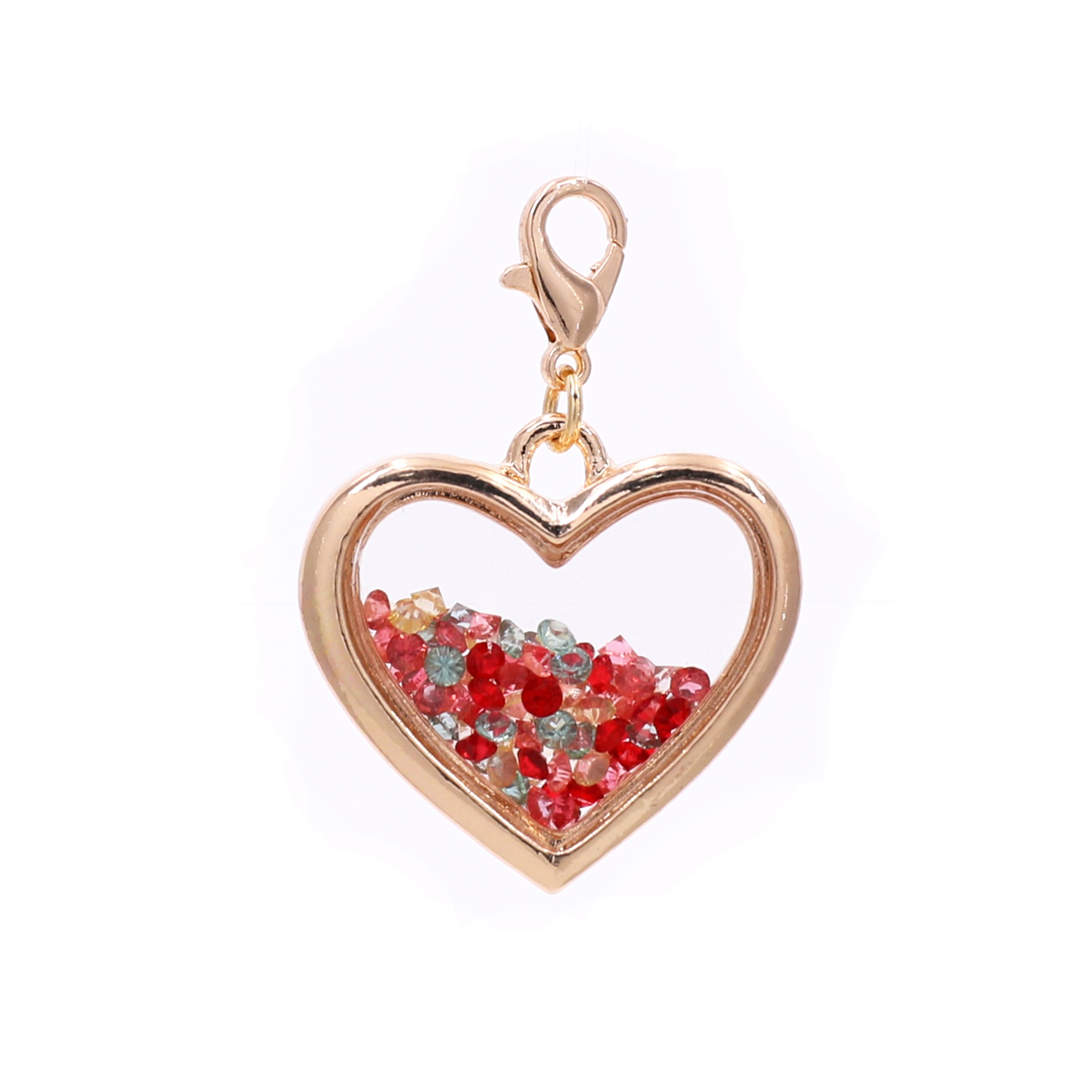 12 Pack: Gold Heart Shaker Charm by Bead Landing™
