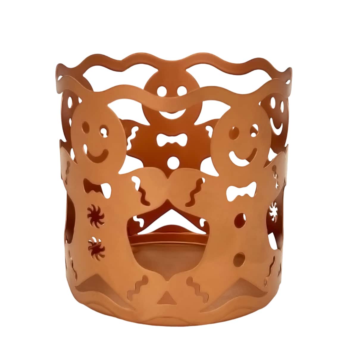 4.25&#x22; Rose Gold Metal Gingerbread Candle Holder by Ashland&#xAE;