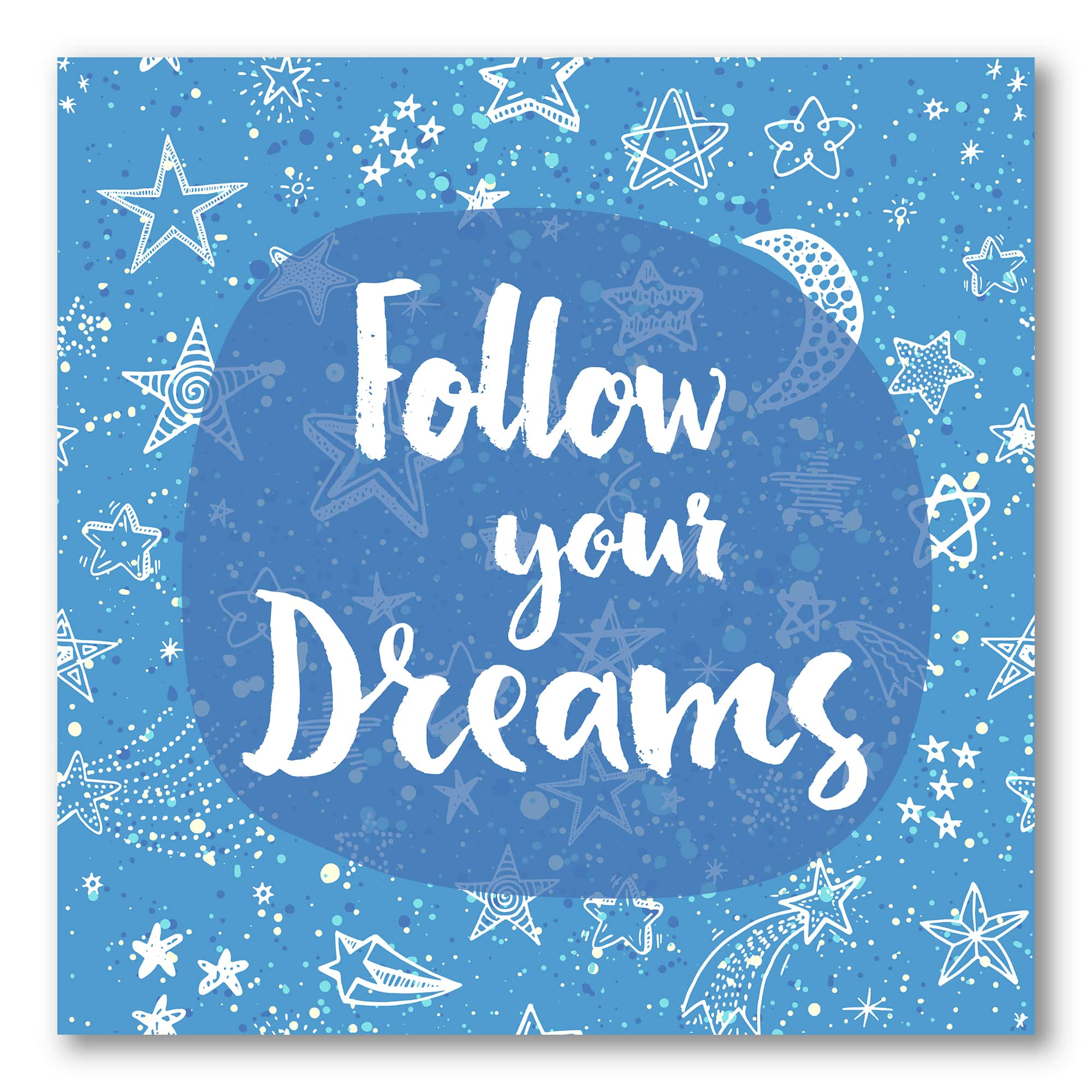 Designart - Follow Your Dreams II - Modern Canvas Wall Art Print