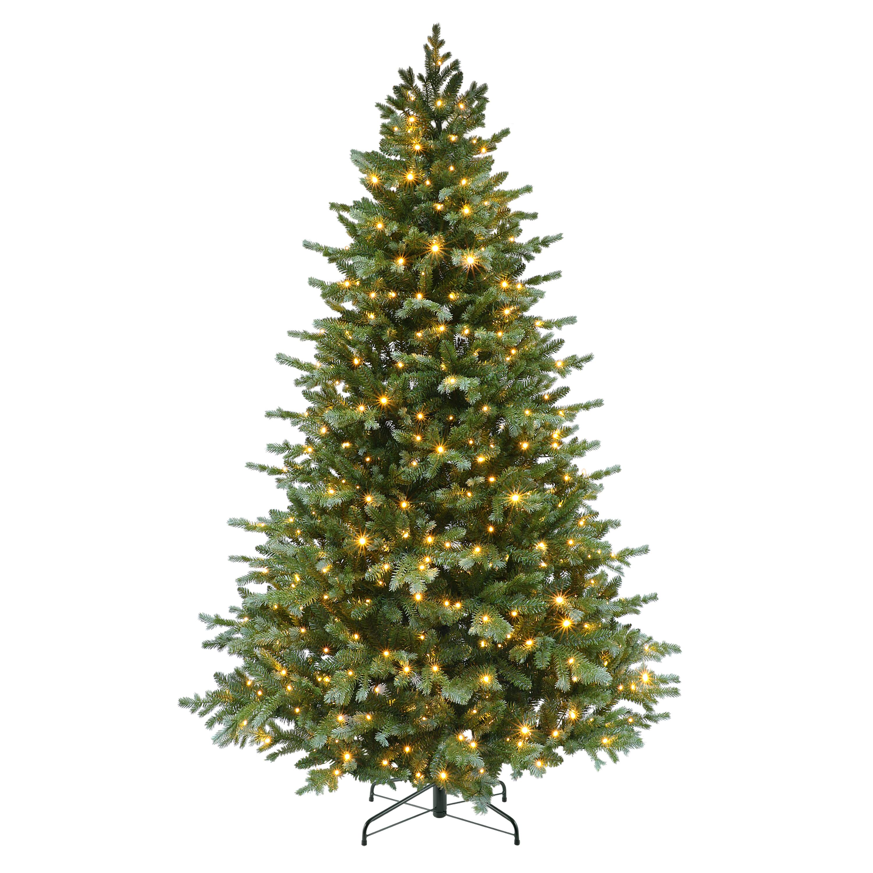 7.5 ft. Pre-Lit Linden Fir Artificial Christmas Tree, Dual-Color LED Lights