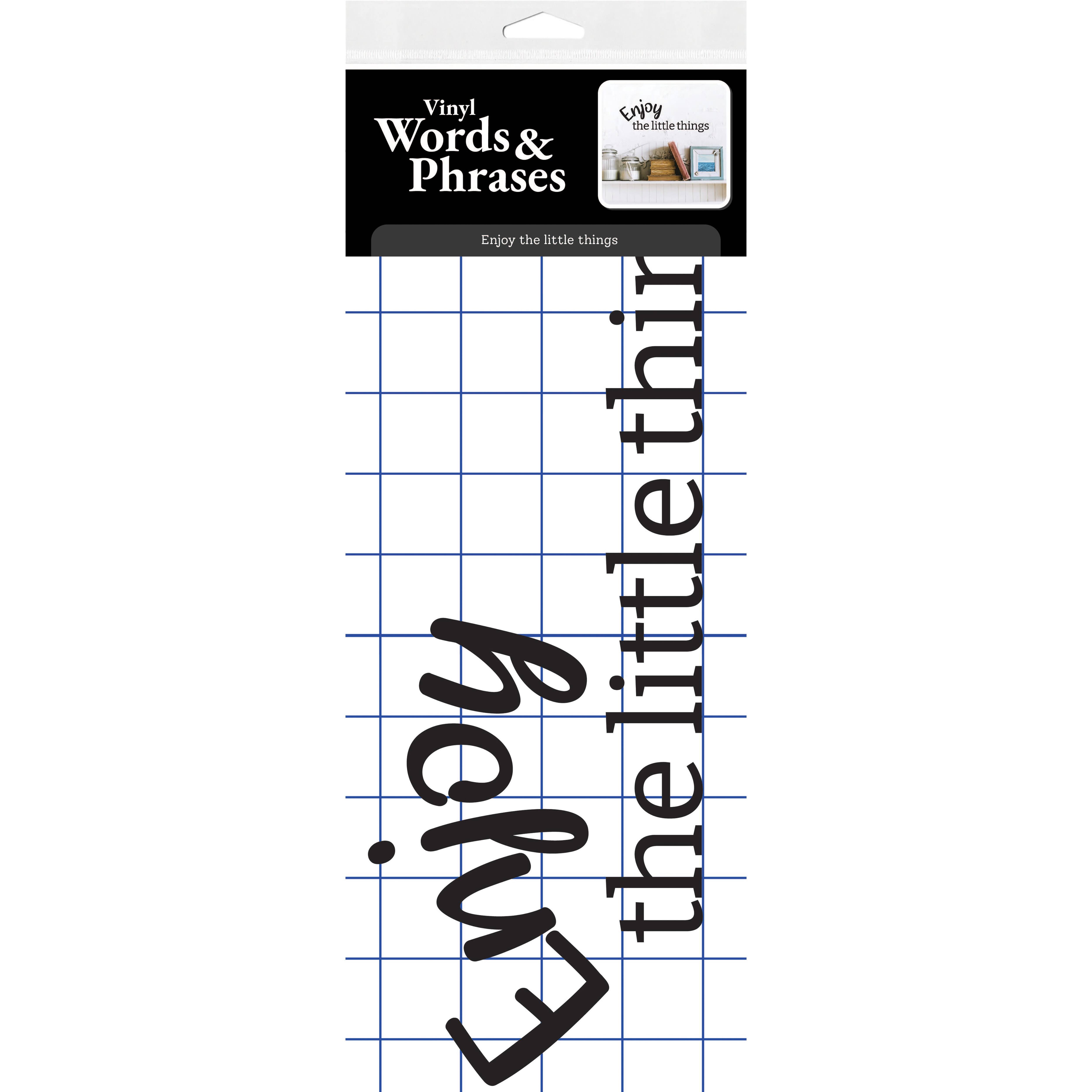 Leisure Arts&#xAE; Vinyl Enjoy the Little Things Black Wall Decal