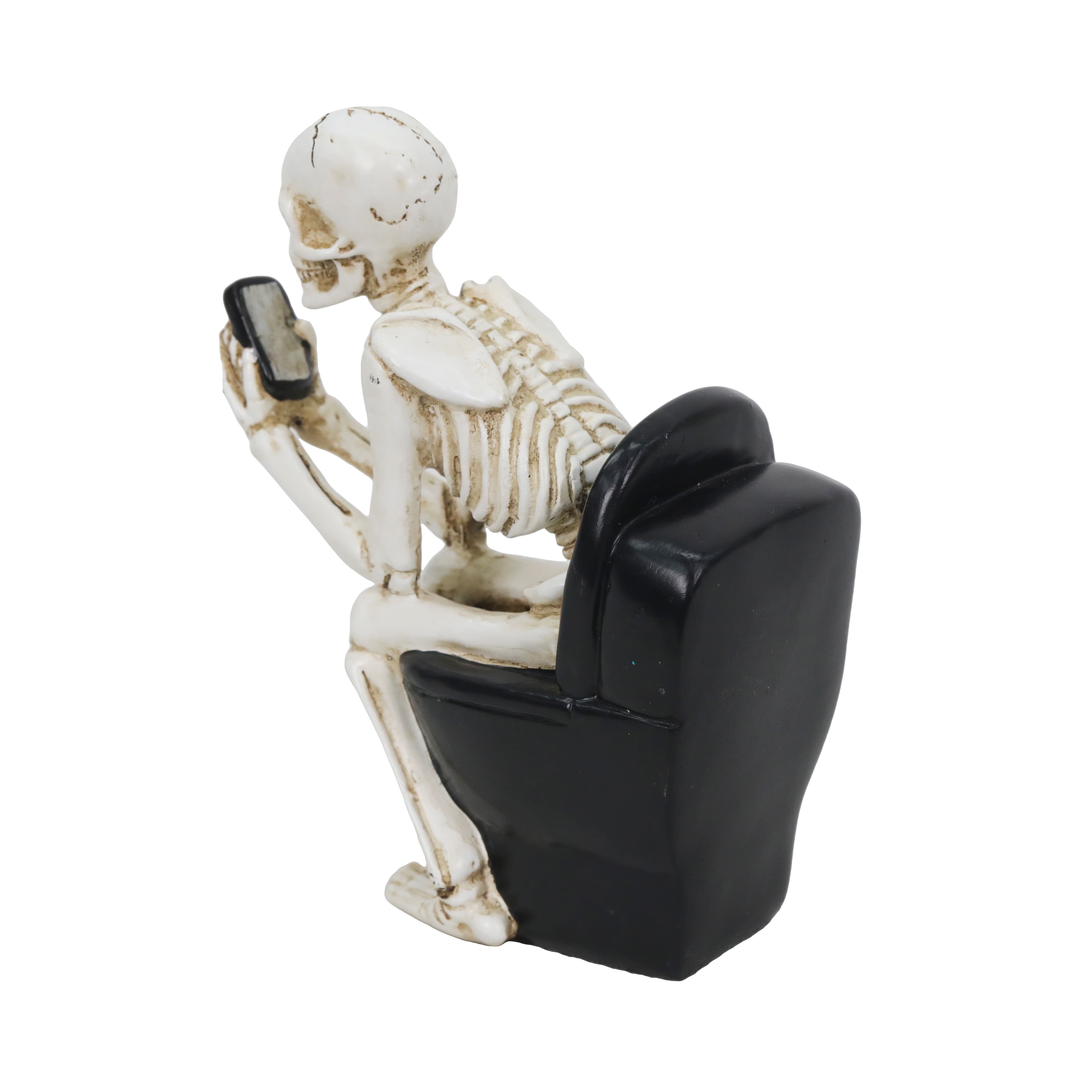 6.5&#x22; Skeleton with Toilet Tabletop D&#xE9;cor by Ashland&#xAE;