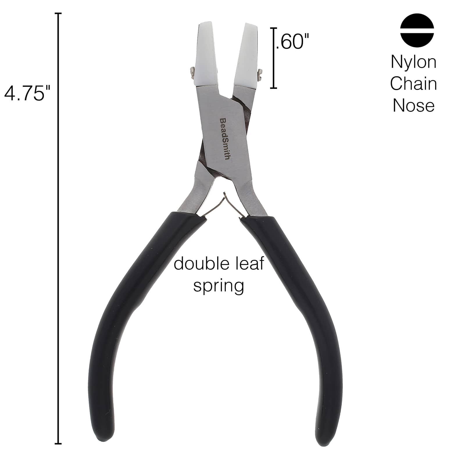 The Beadsmith® Double Nylon Jaw Chain Nose Pliers