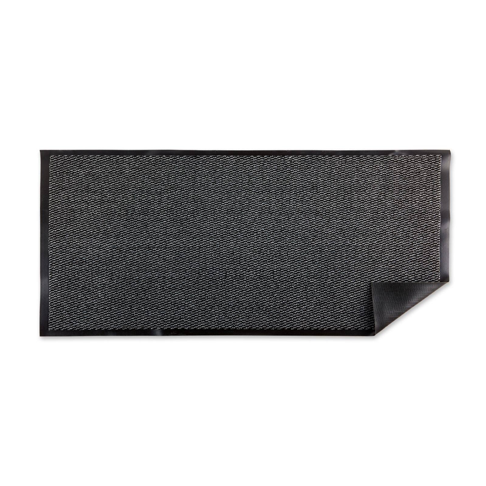 DII&#xAE; Gray &#x26; Black Walk Off Utility Runner Doormat, 24&#x22; x 36&#x22;