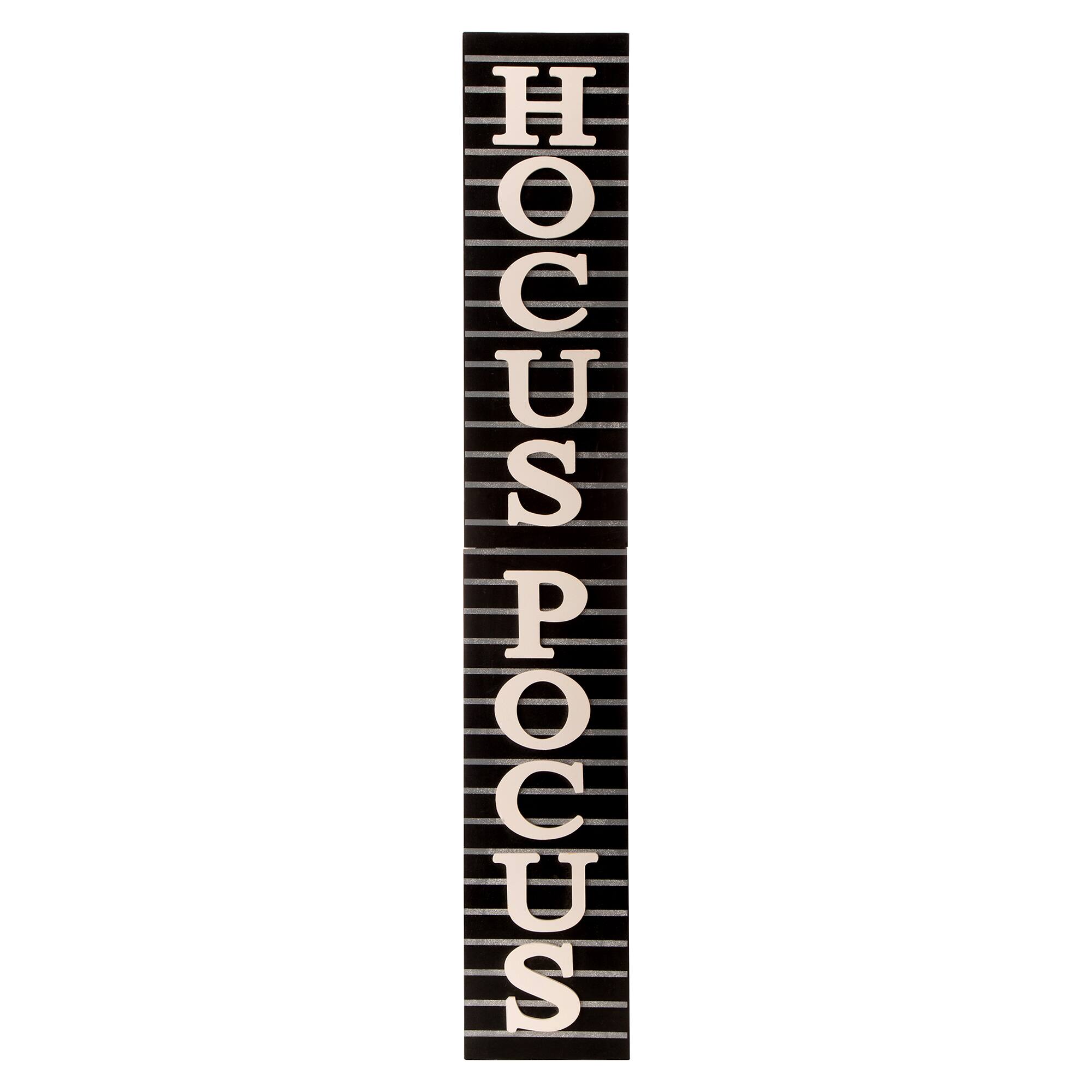 Glitzhome® Halloween Wooden Hocus Pocus Standing Porch Sign or Hanging Décor