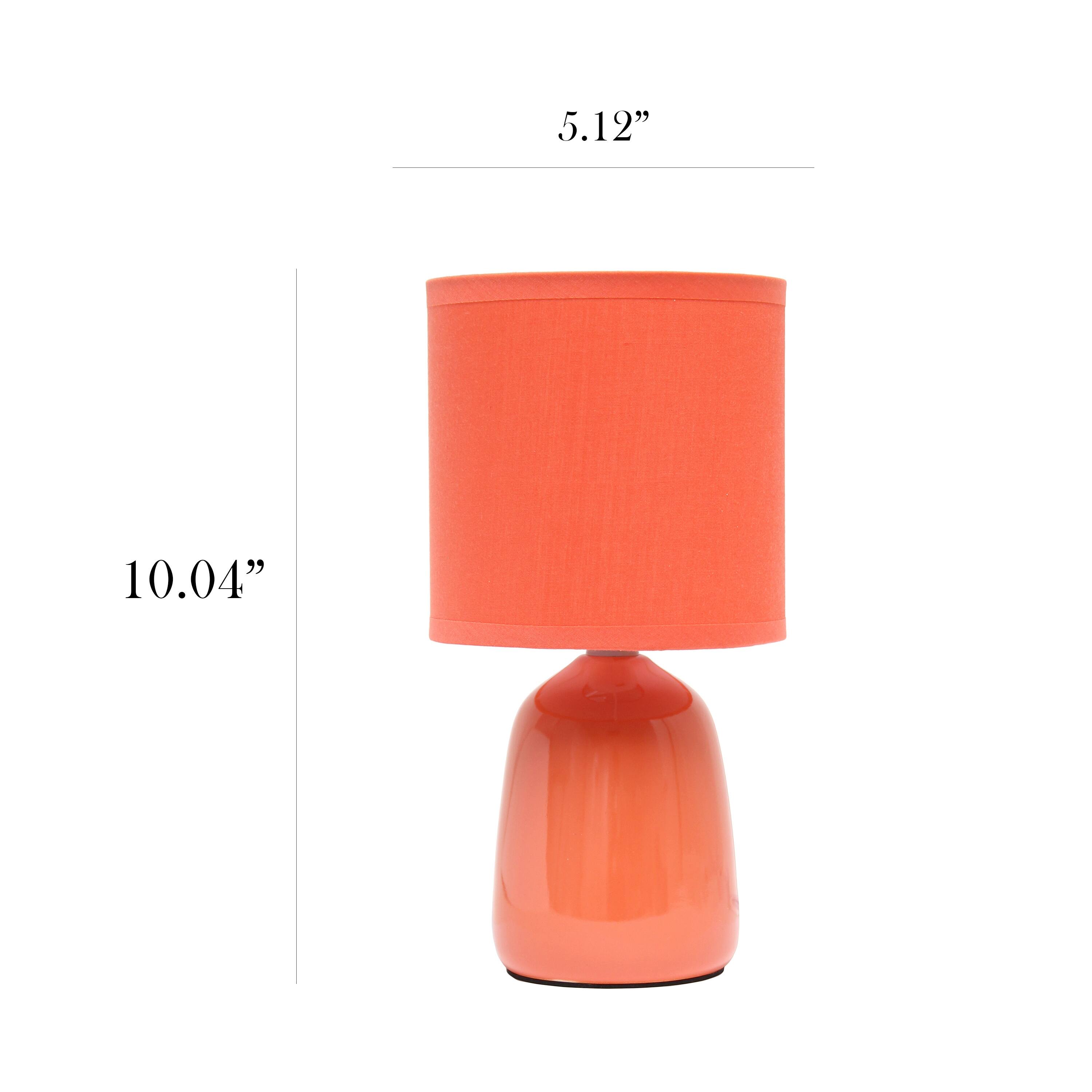 Simple Designs 10&#x22; Thimble Base Ceramic Table Lamp