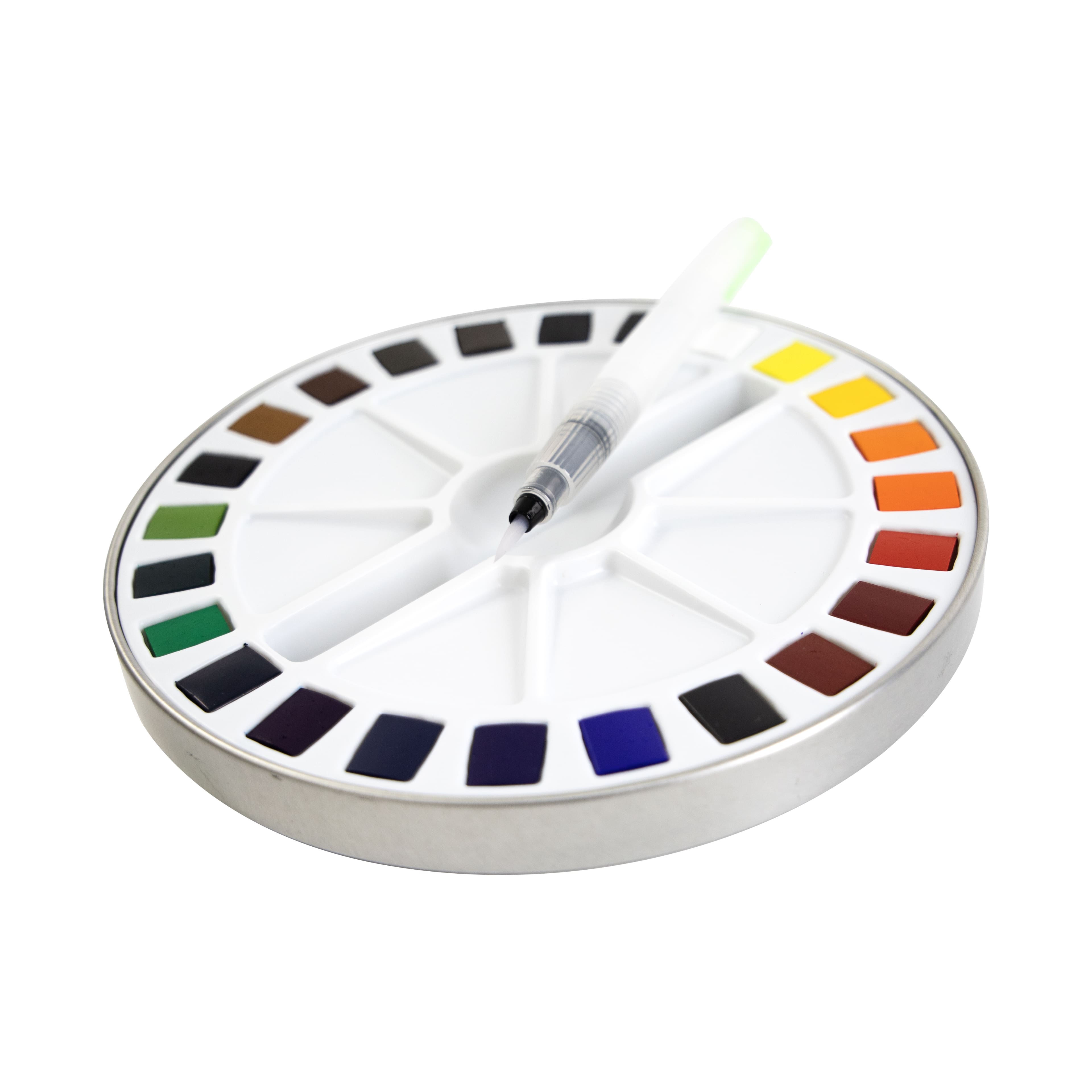 Watercolor Half-Pan Set with Water Brush by Artist&#x27;s Loft&#x2122;