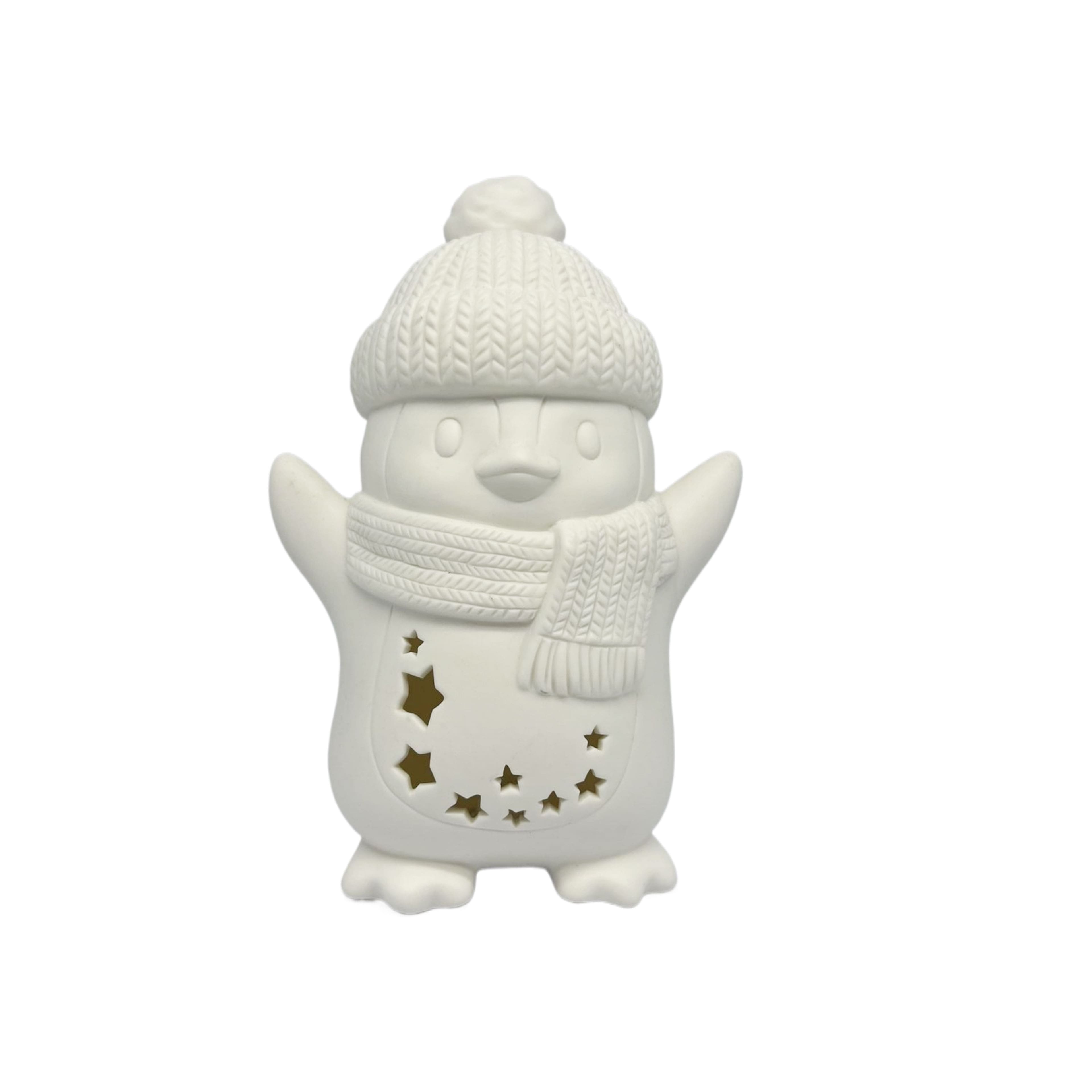 7.75&#x22; LED DIY Ceramic Penguin with Stars D&#xE9;cor by Make Market&#xAE;