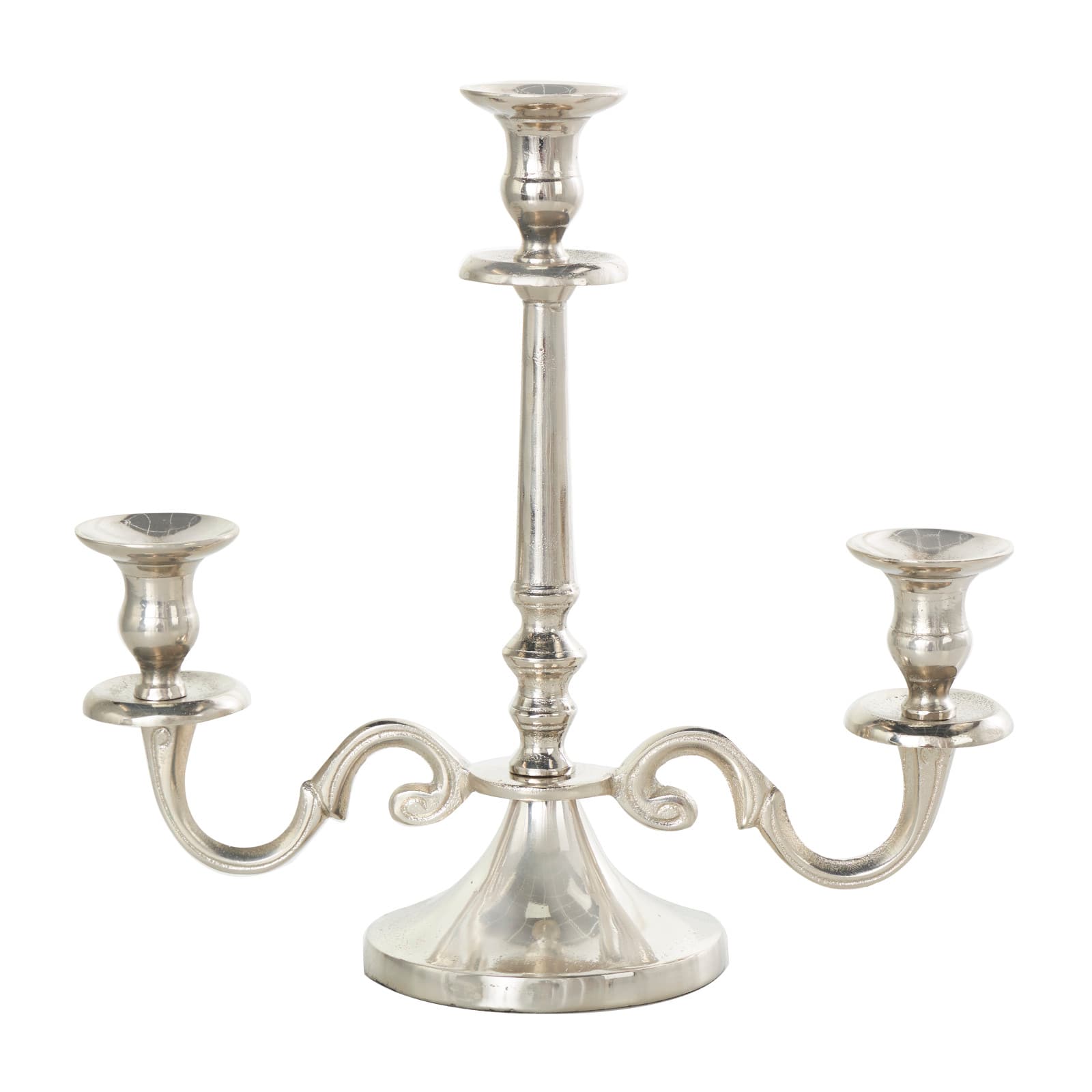 Aluminum Scrolled Candelabra