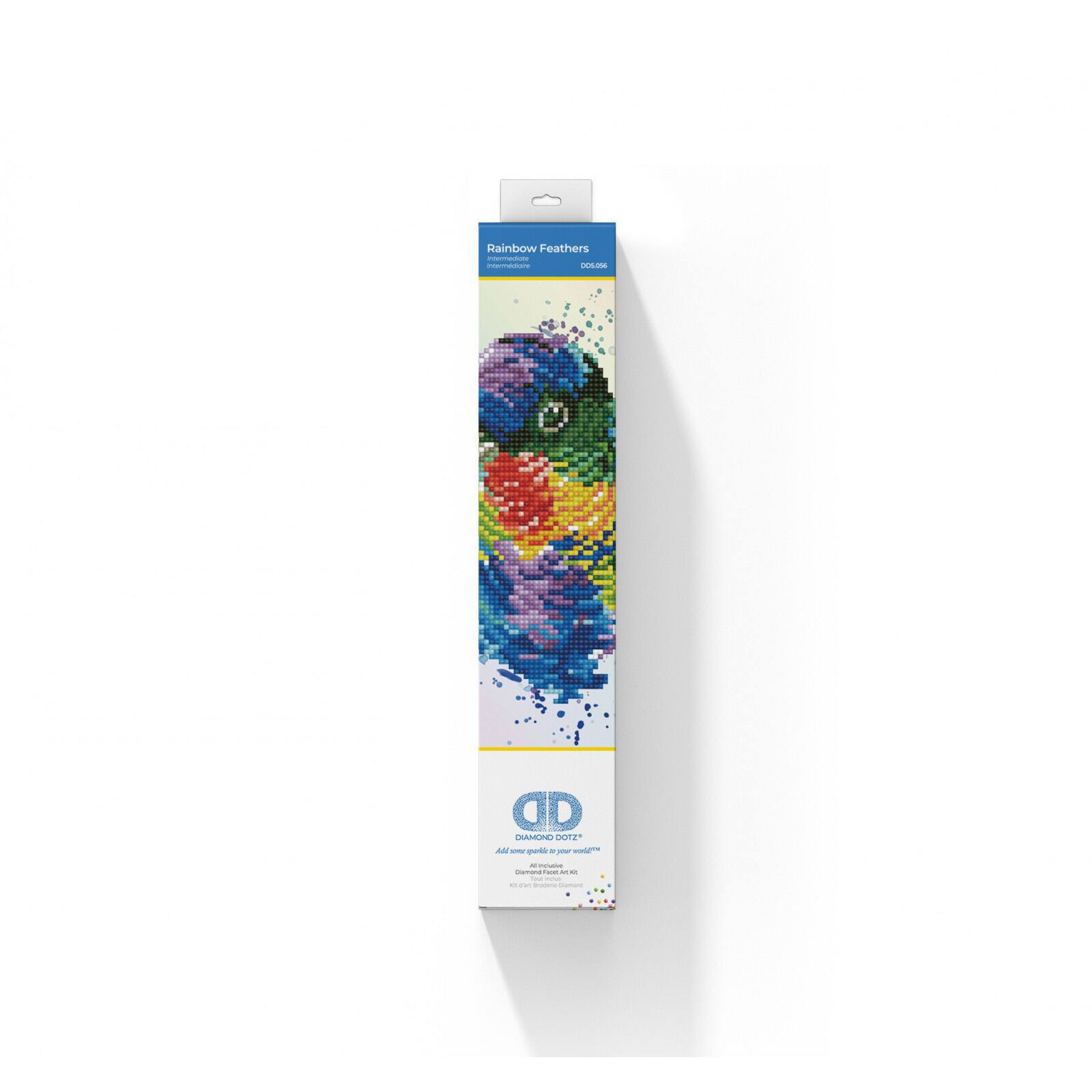 Diamond Dotz® Rainbow Feathers Diamond Painting Artwork Kit