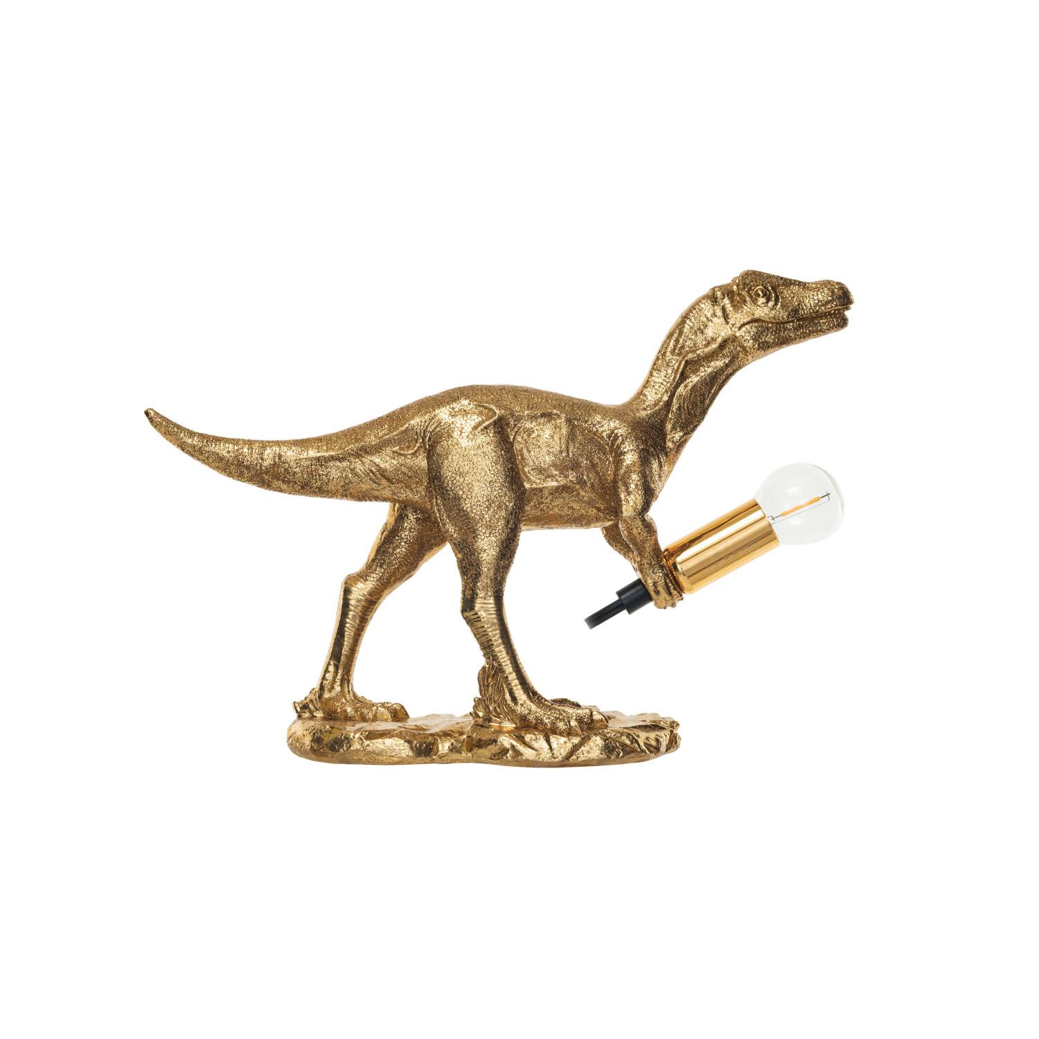 Hello Honey&#xAE; 15.4&#x22; Gold Colored Dinosaur Table Lamp