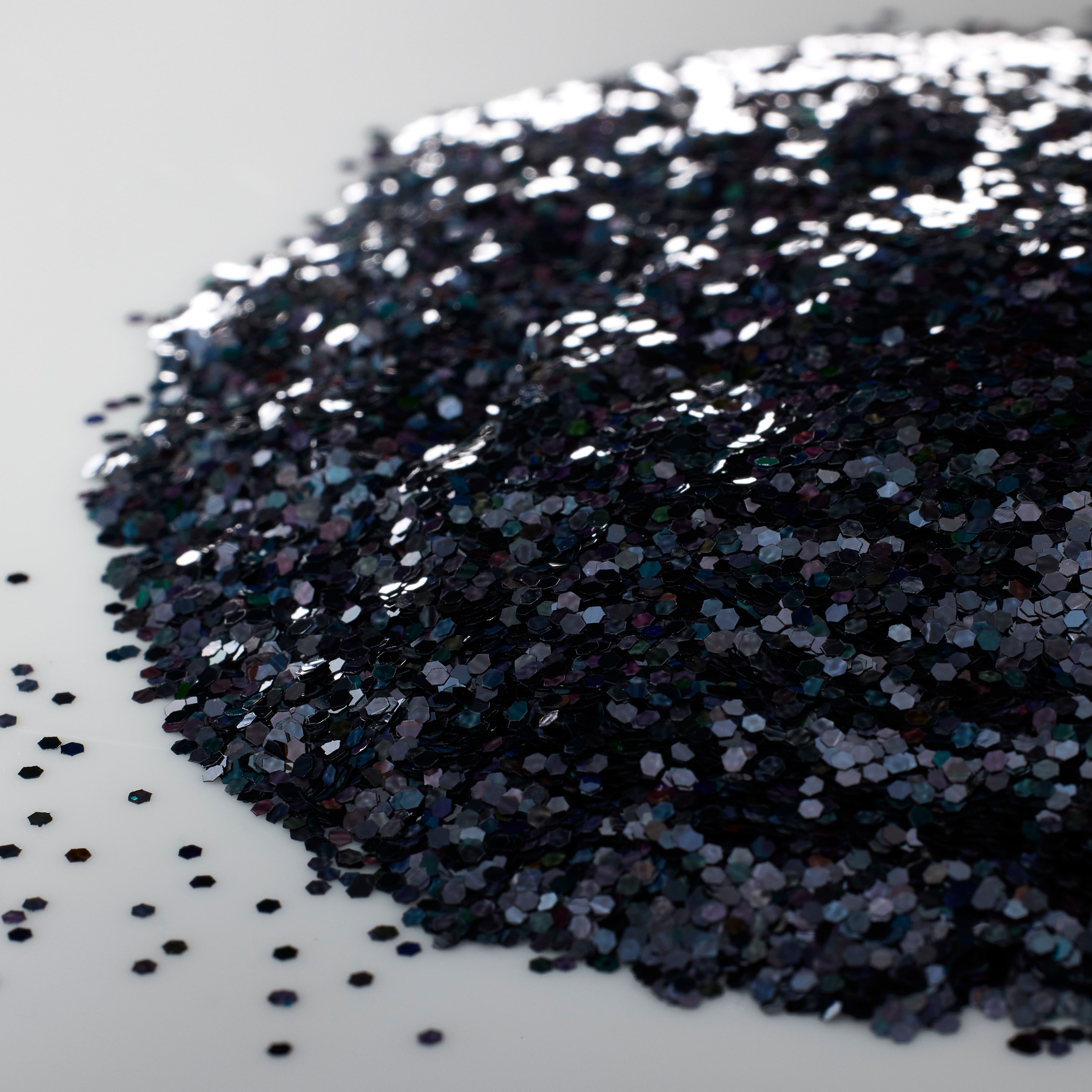 16 Pack: Black Chunky Polyester Glitter by Recollections™