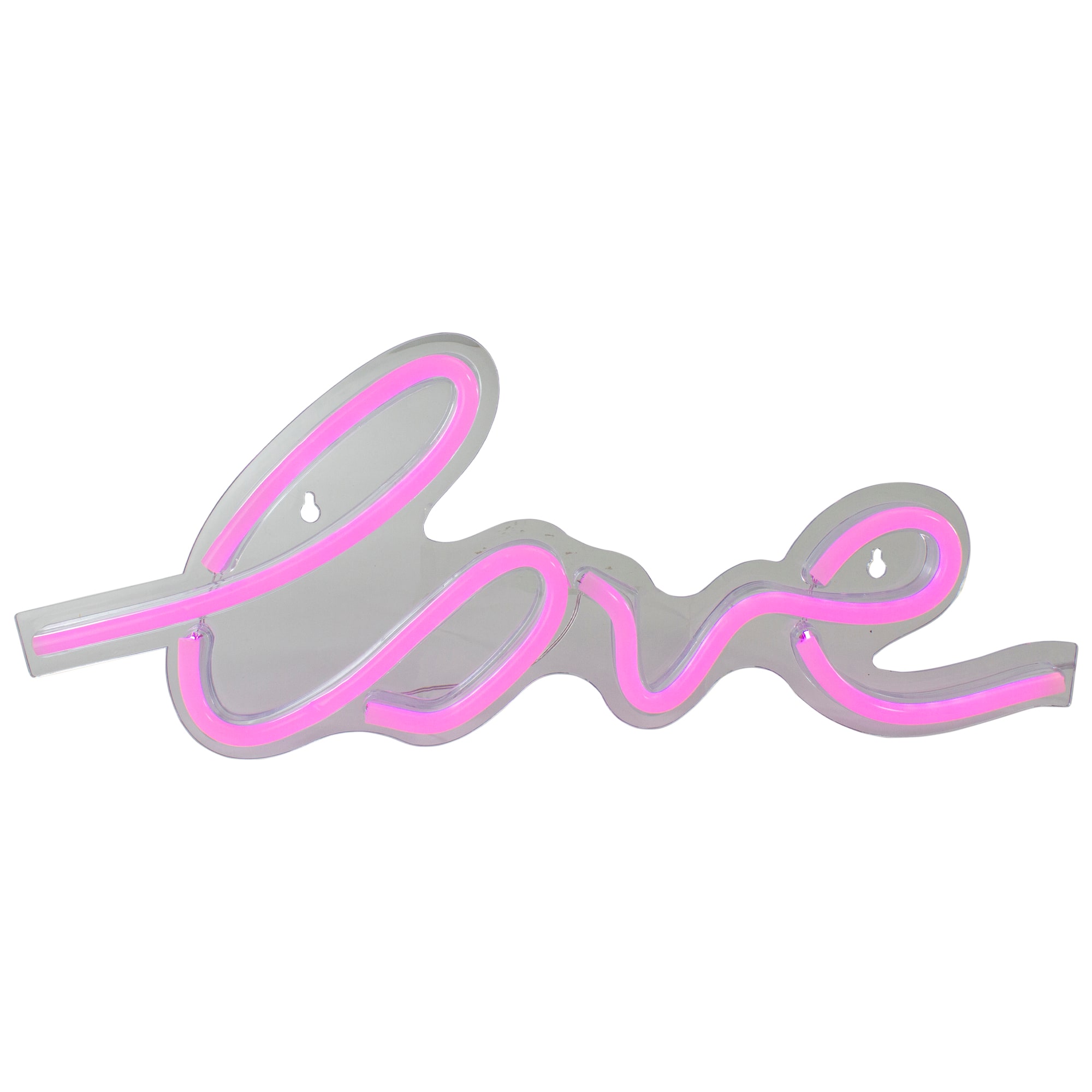 18&#x22; Pink LED Lighted &#x27;Love&#x27; Neon Valentine&#x27;s Day Wall Sign