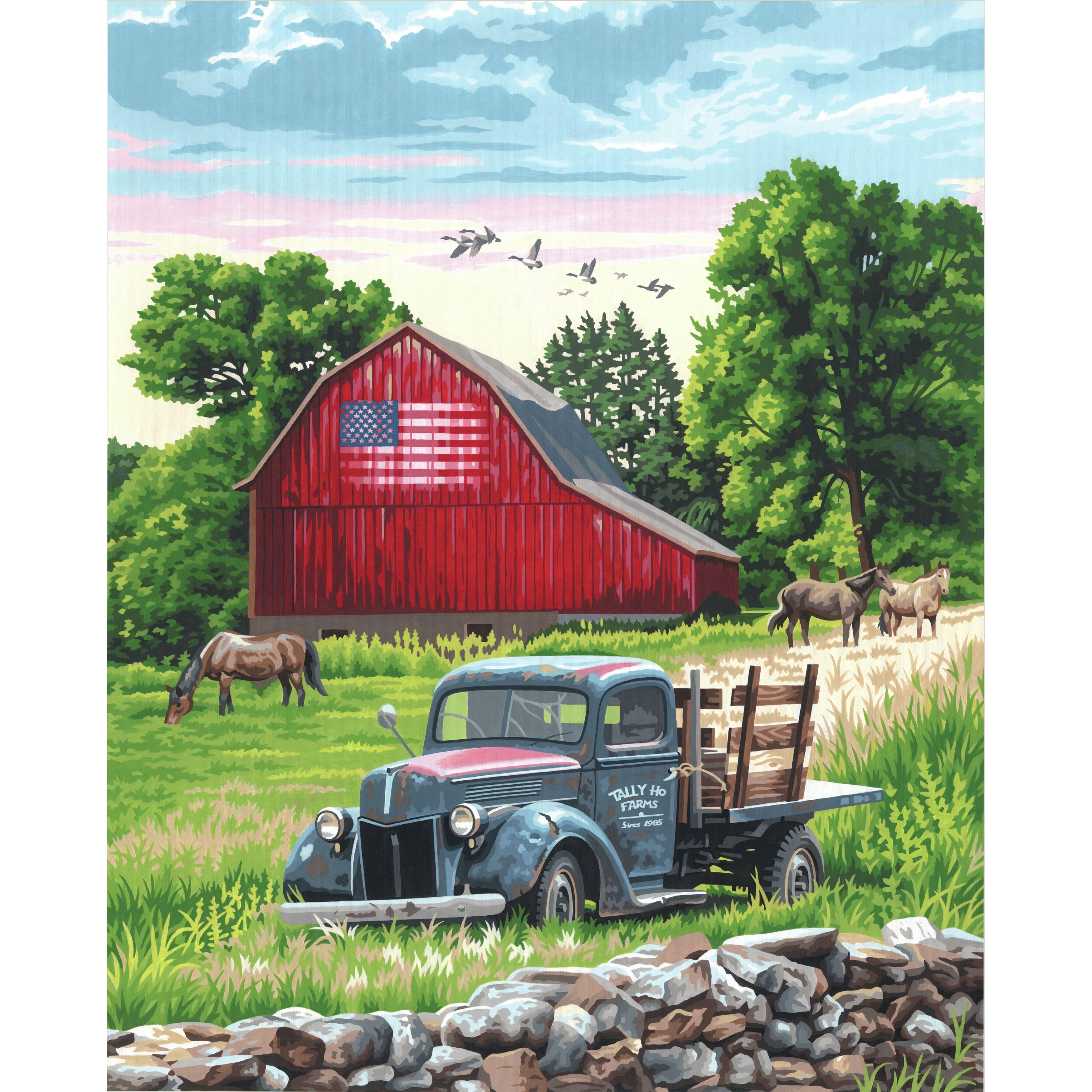 Dimensions&#xAE; PaintWorks&#x2122; Summer Farm Paint-by-Number Kit