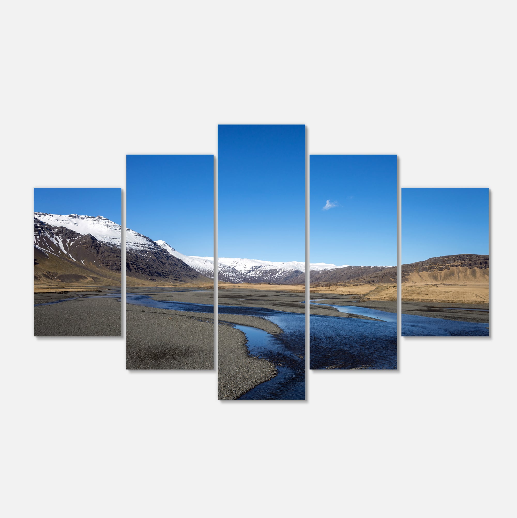 Designart - Mountains and Lakes Iceland - Landscape Canvas Art Print