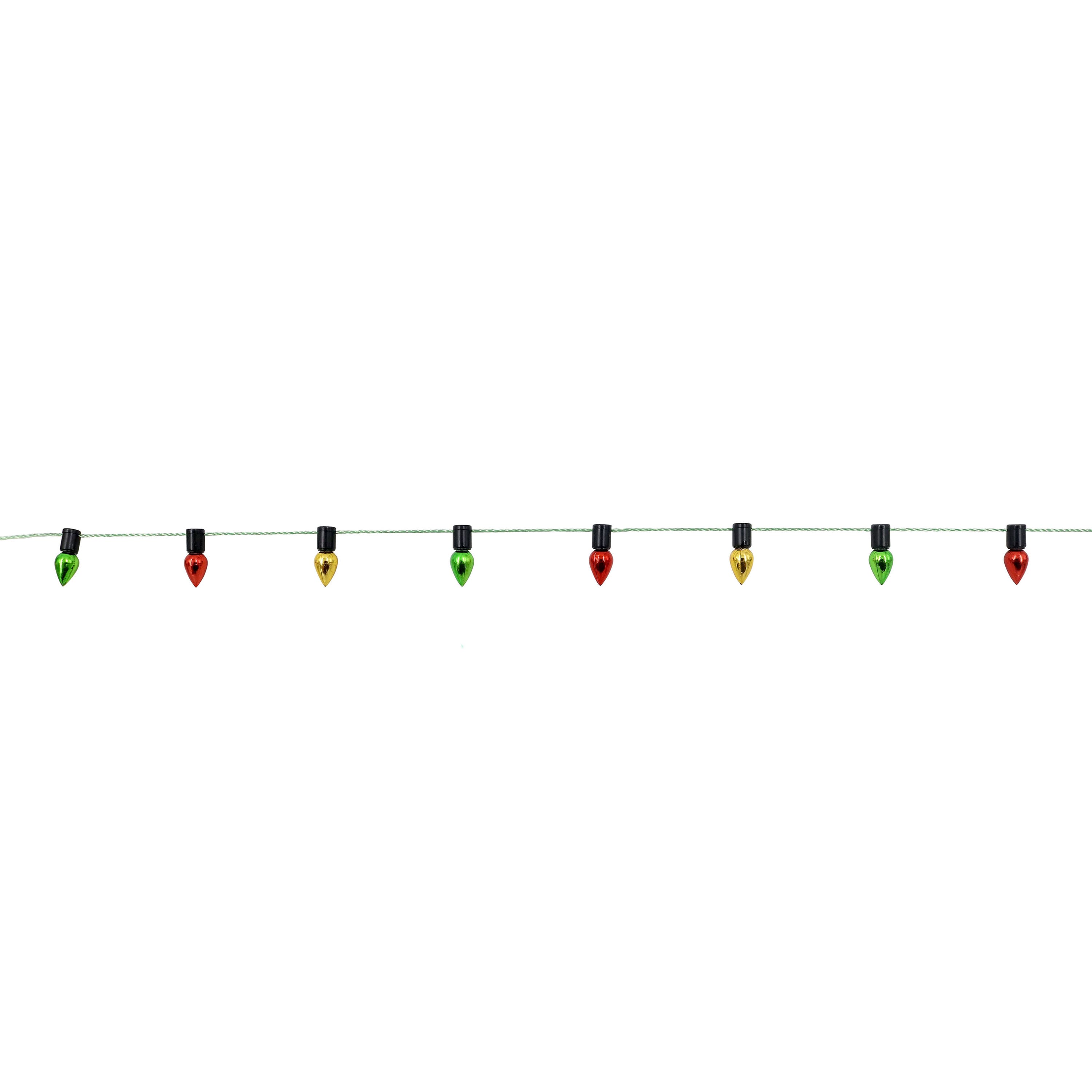 Mini Green, Red &#x26; Gold Bulb Garland Decoration by Ashland&#xAE;