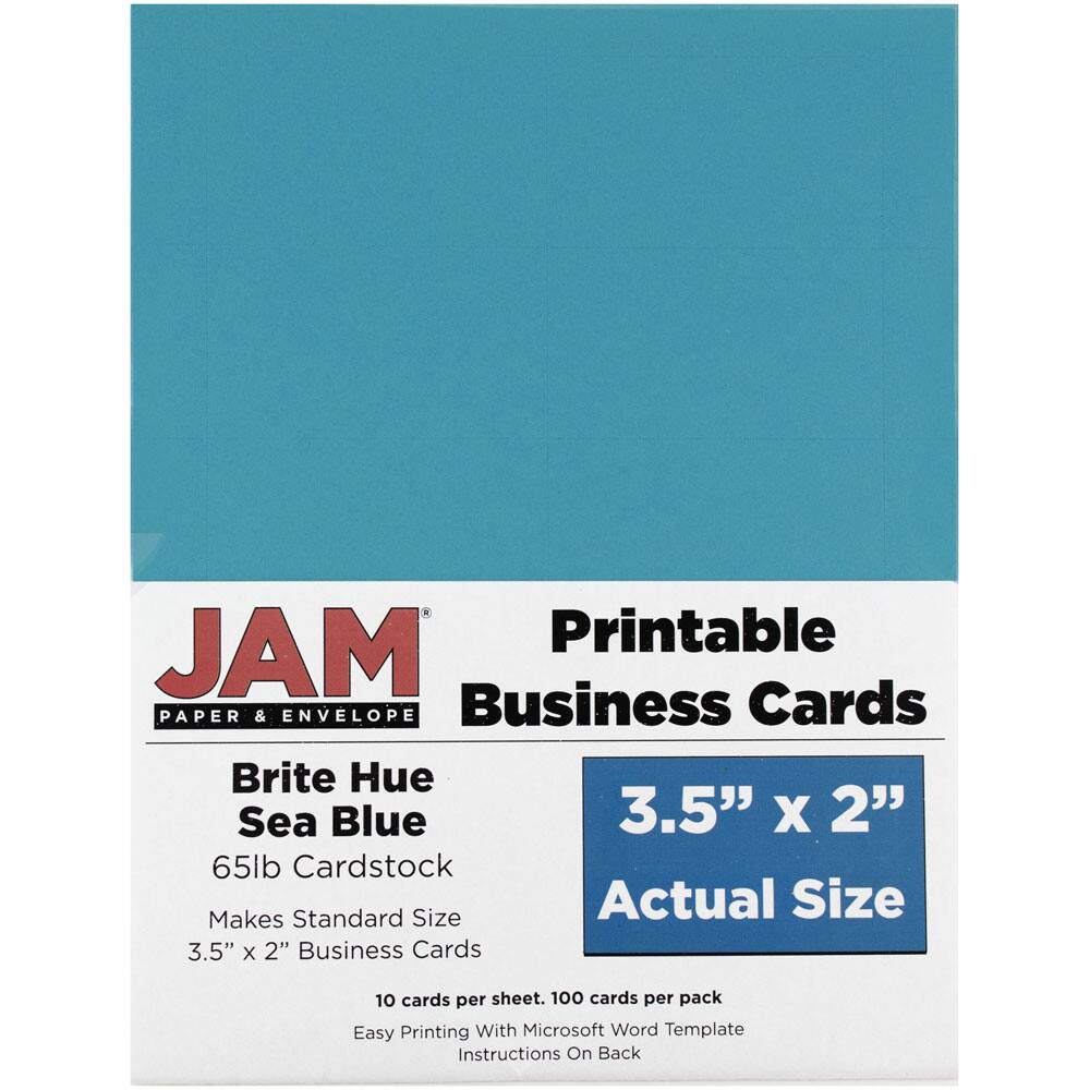 Printable Business Cards for Self Adhesive Sleeves (3.75x2.36 In, 50  Sheets/500 Pieces)