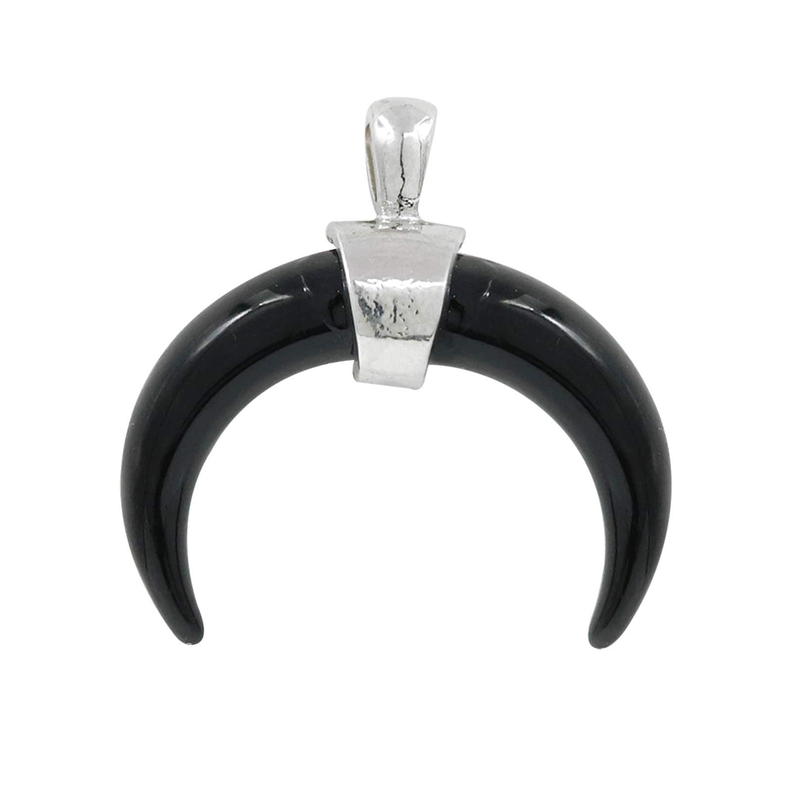 Black Curved Horn Pendant by Bead Landing&#x2122;