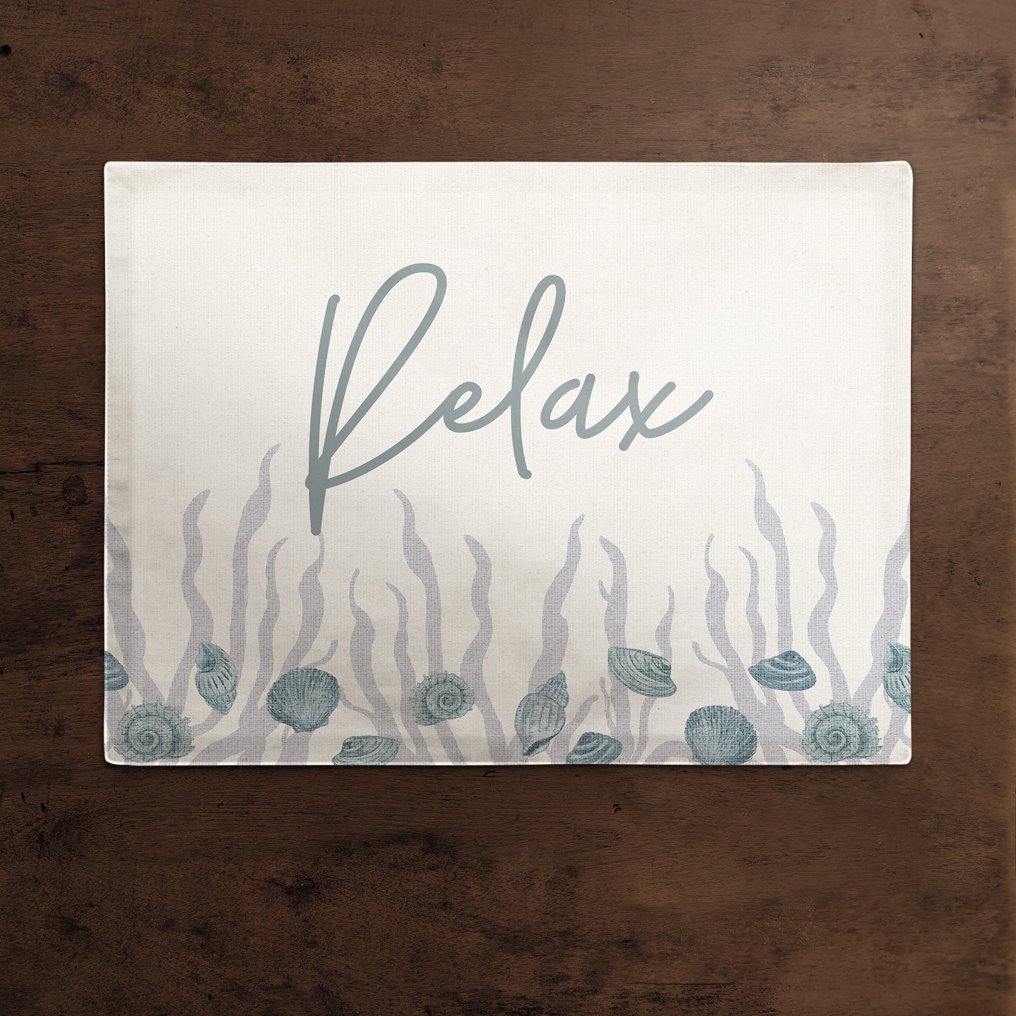 Relax Shell & Coral Border Cotton Twill Placemat