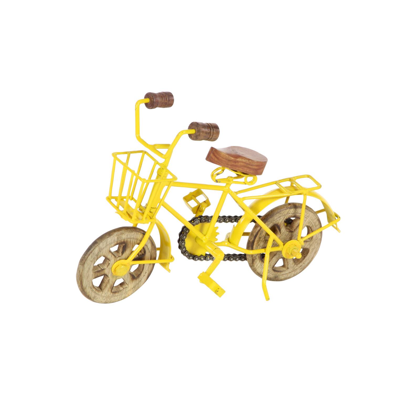 10&#x22; Multi-Colored Metal Vintage Bicycle Sculpture, 3ct.