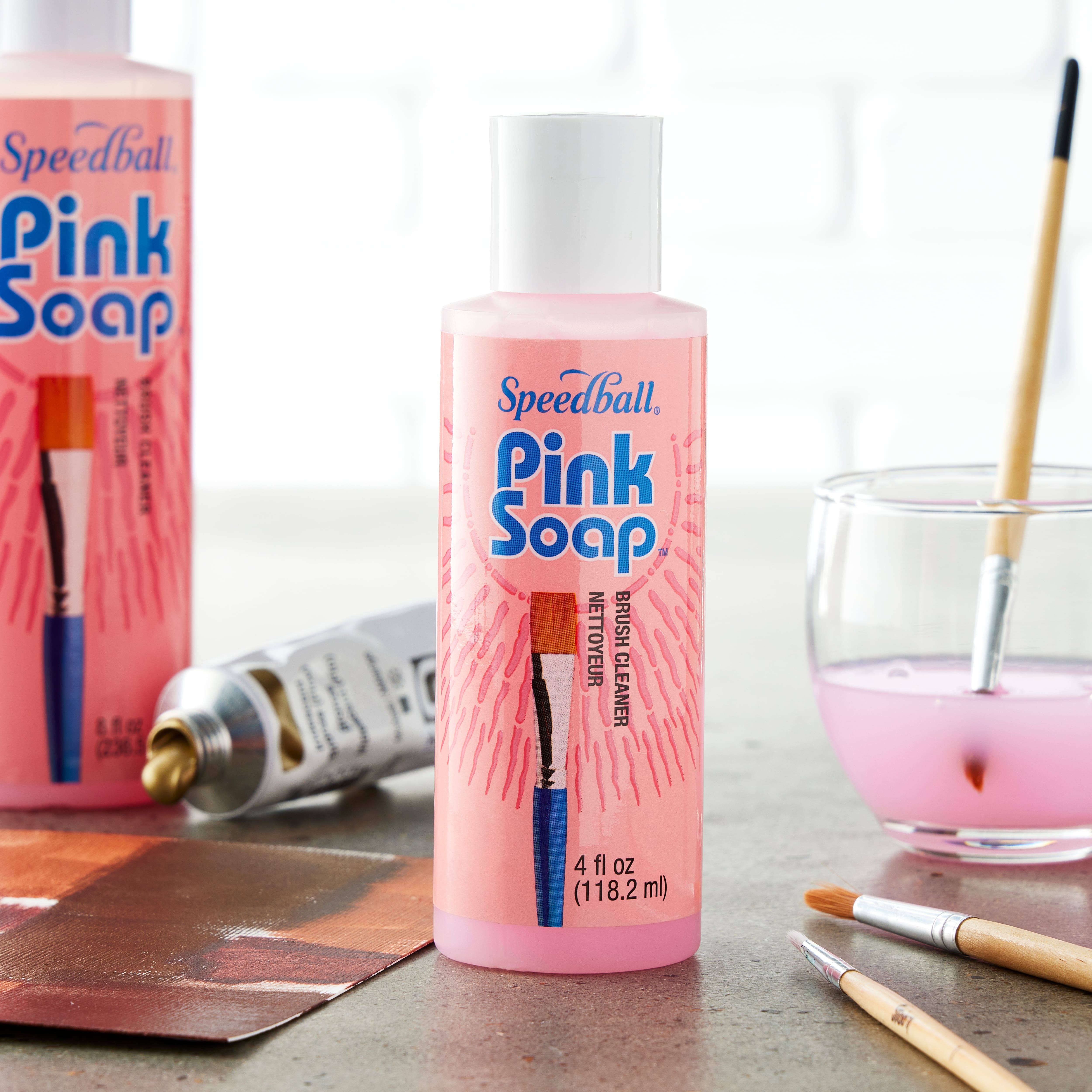 Mona Lisa Pink Brush Soap