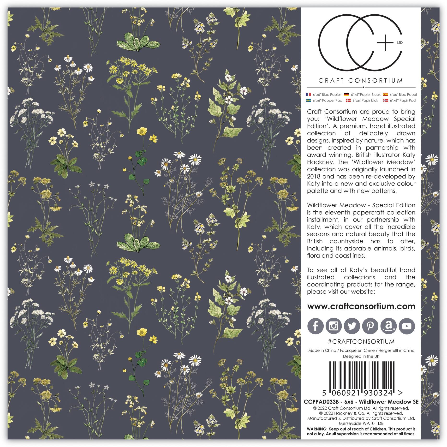 Craft Consortium Double-Sided Paper Pad 6" x 6" 40 ct. Wildflower Meadow