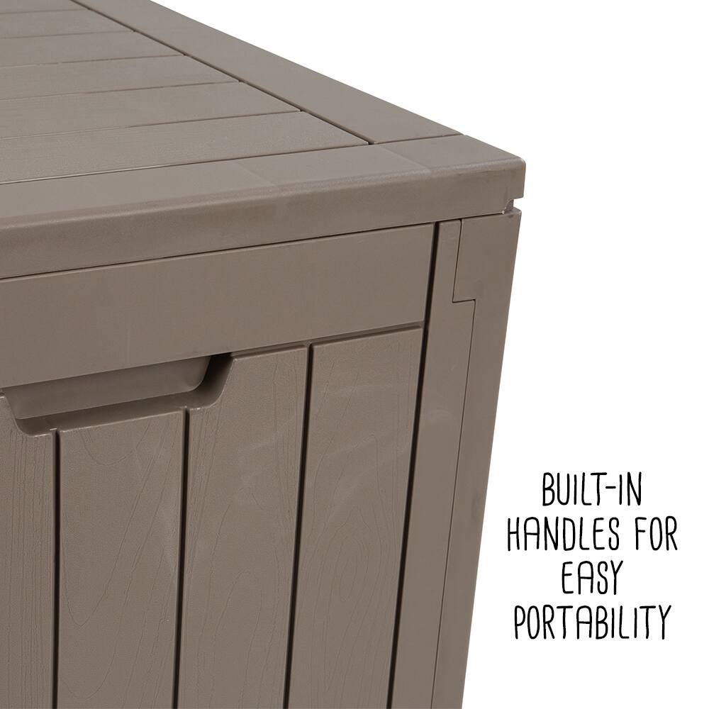 Honey Can Do 30gal. Brown Small Deck Outdoor Storage Box