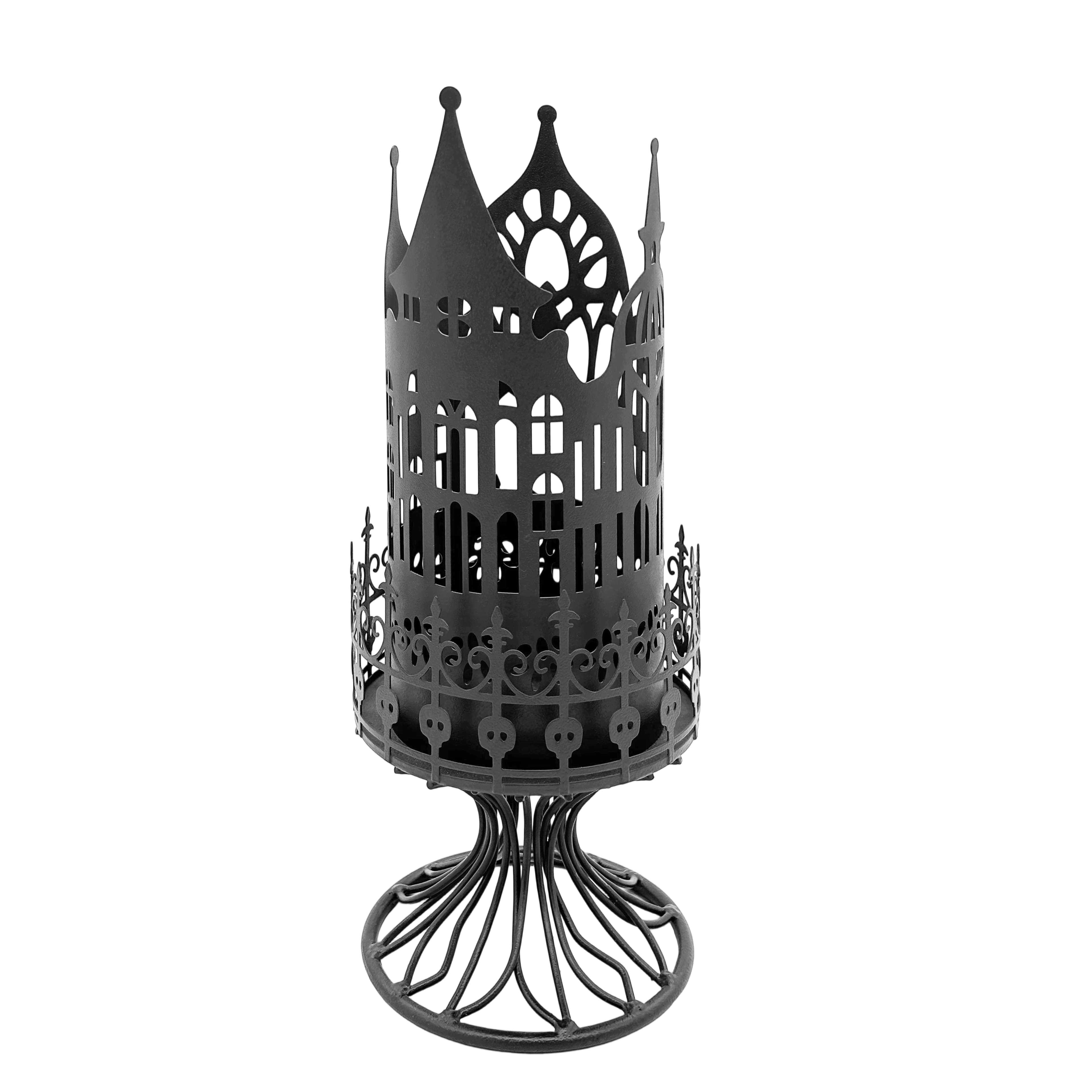 Black Castle Pillar Candle Holder by Ashland&#xAE;