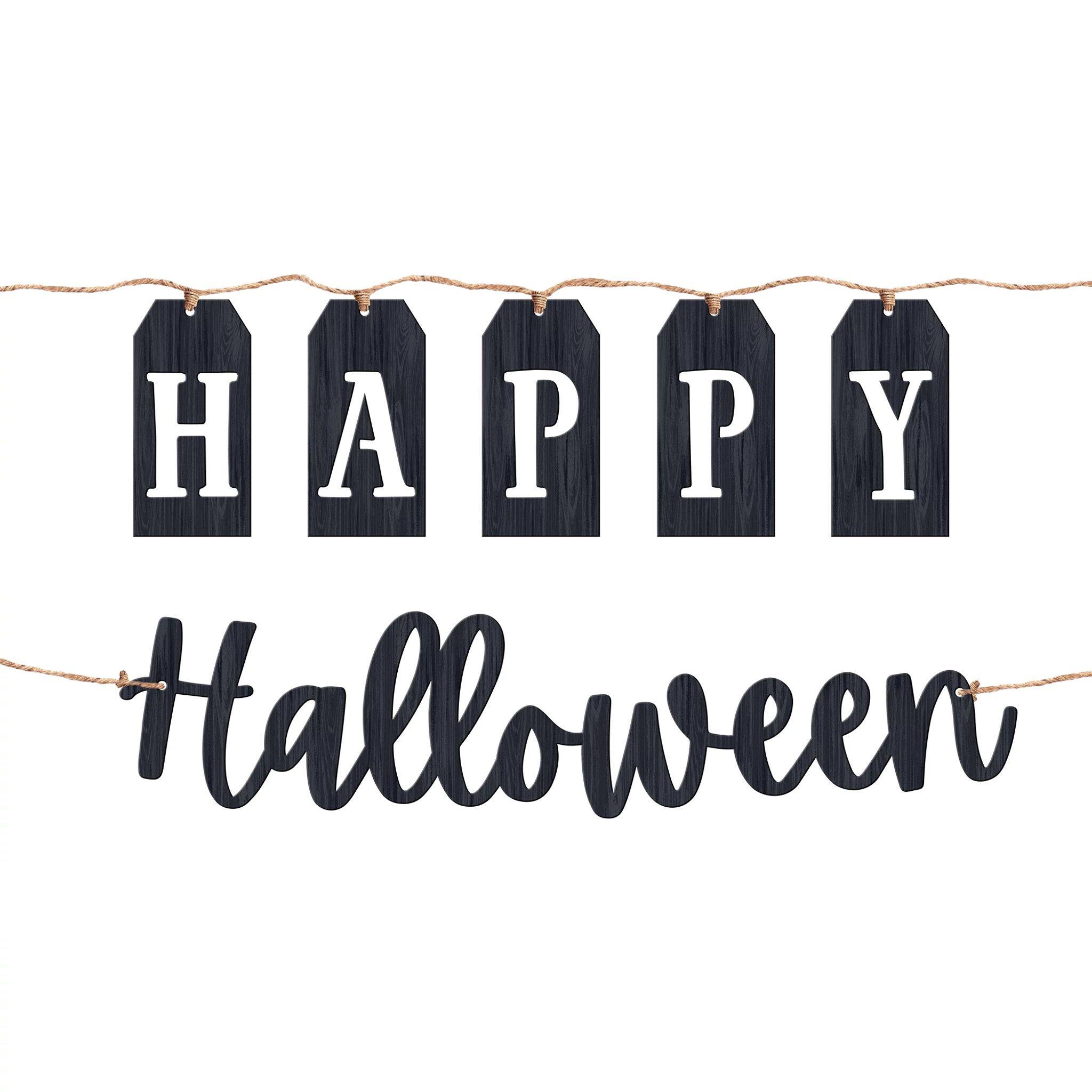 Classic Black & White Happy Halloween Banners Michaels