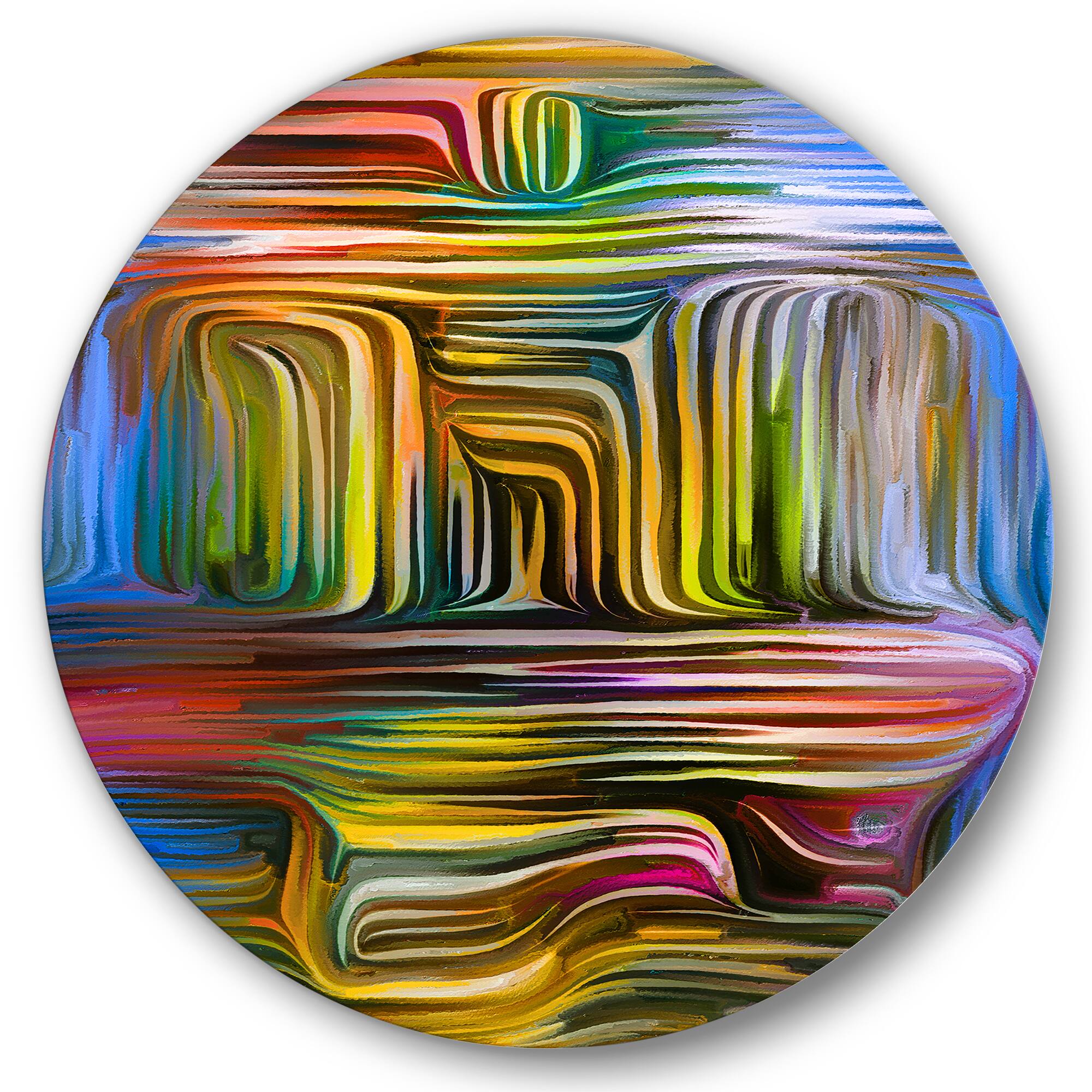 Designart - Colour Fusion VIII - Modern Metal Circle Wall Art