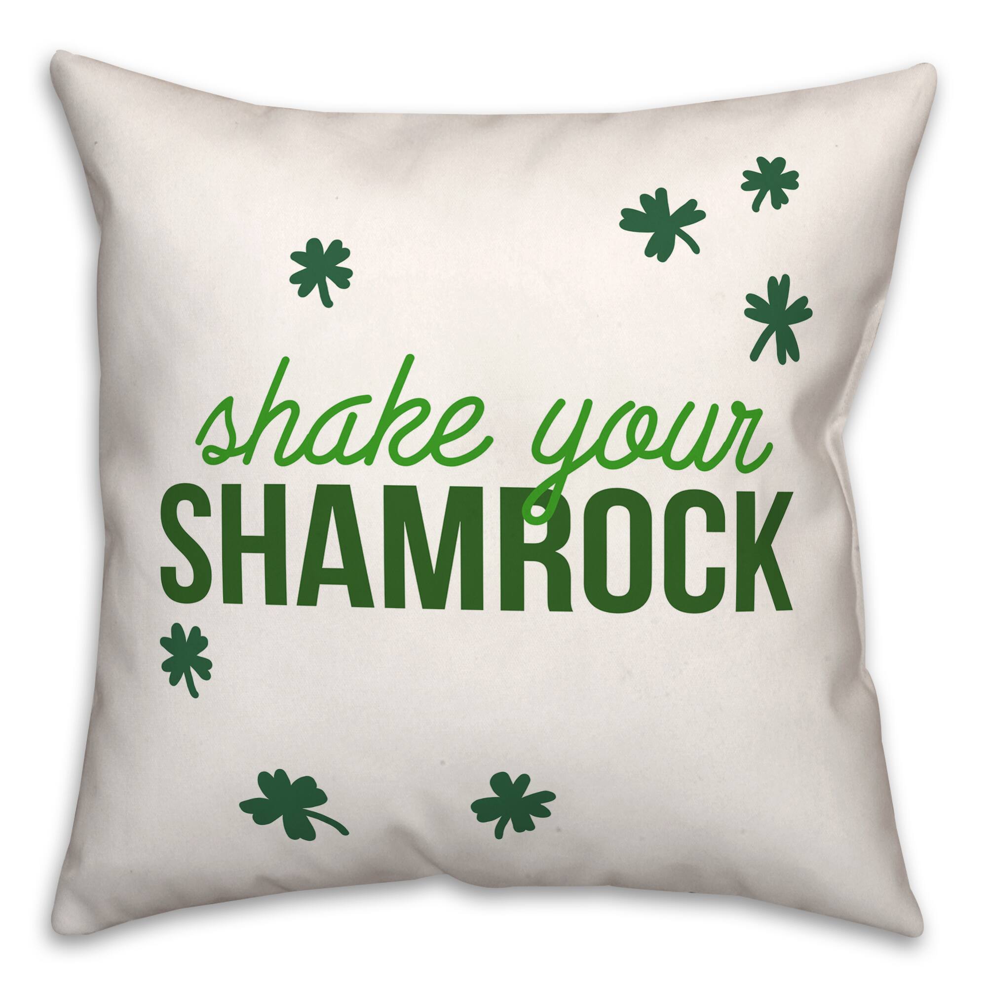 Shake Your Shamrock 3 18" x 18" Throw Pillow