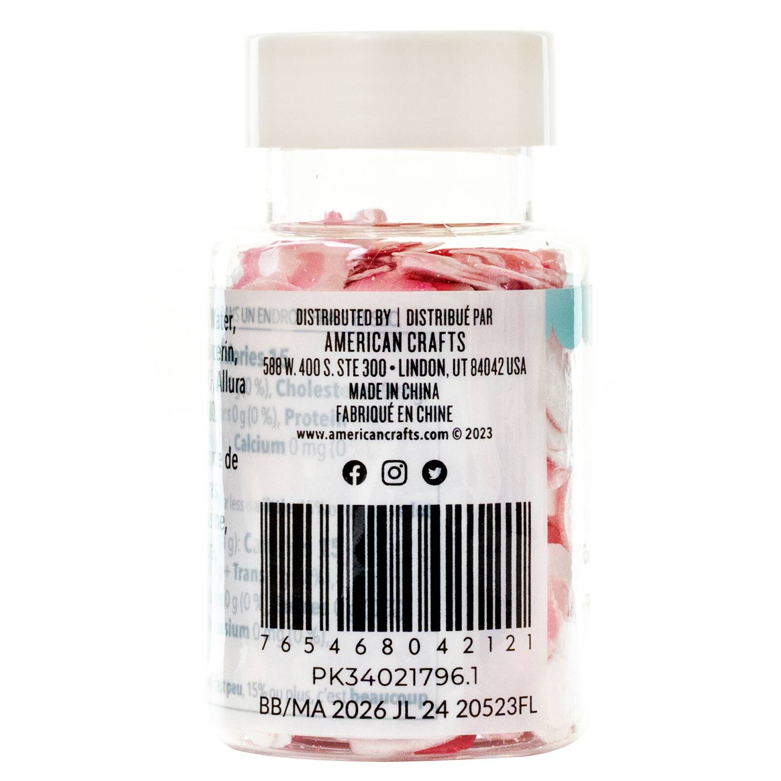 Sweet Tooth Fairy&#xAE; Pink Heart Wafer Edible Confetti