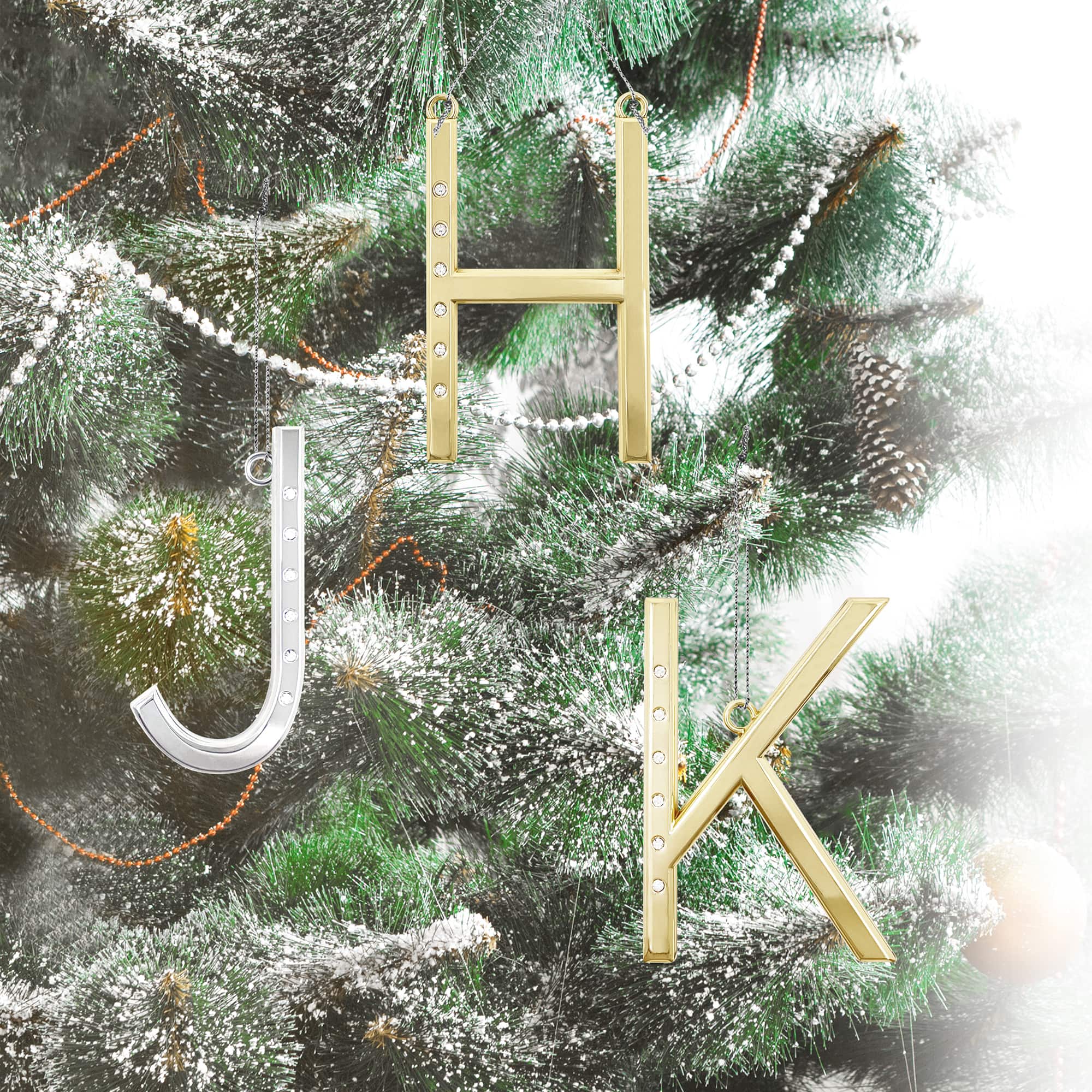 Metal Monogram Ornament with Rhinestones by Ashland&#xAE;