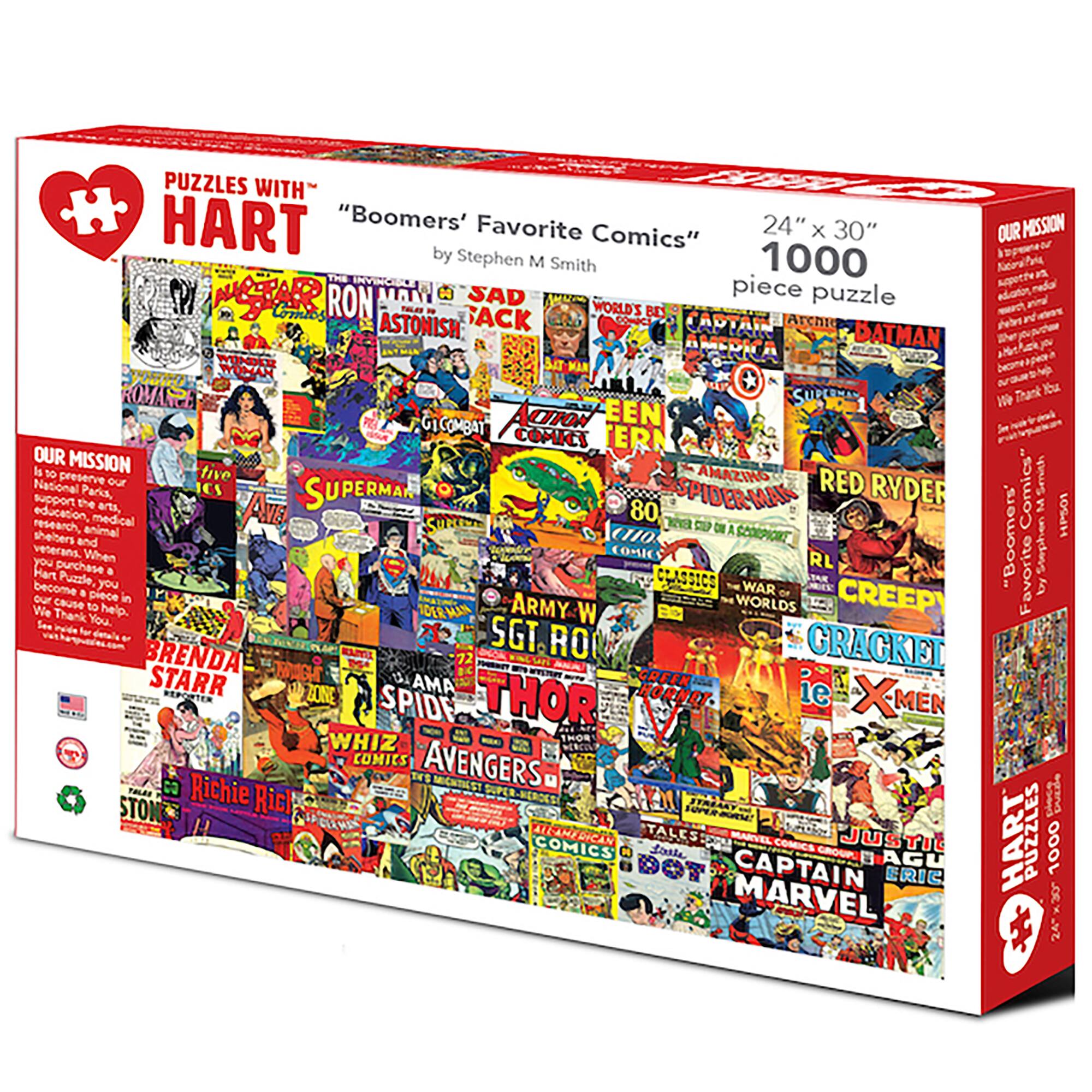 Hart Puzzles Boomers&#x27; Favorite Comics by Steve Smith 1,000 Piece Jigsaw Puzzle
